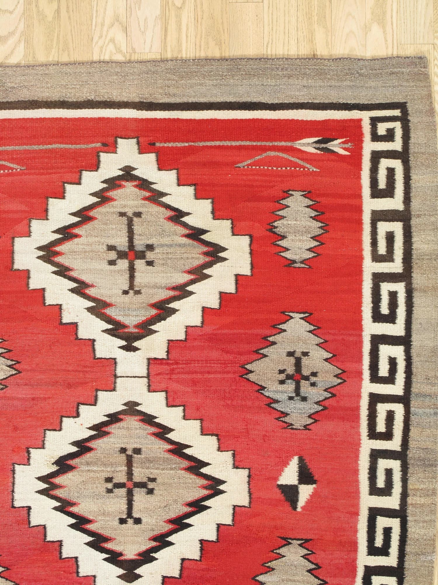 Navajo Rug in Red and Ivory, actual catalog view 3
