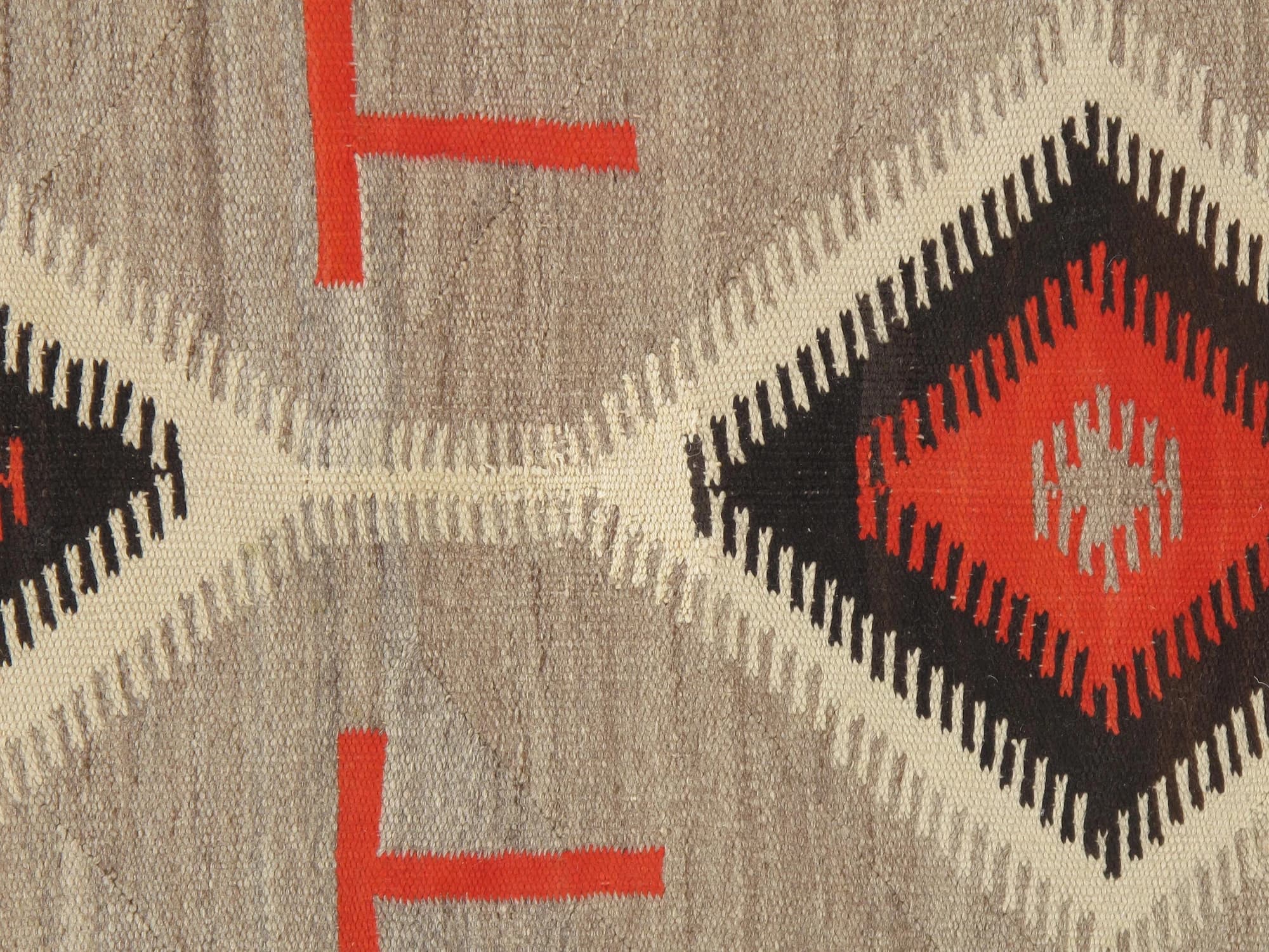 Navajo Diamond Rug in Red and Tan, actual catalog view 4