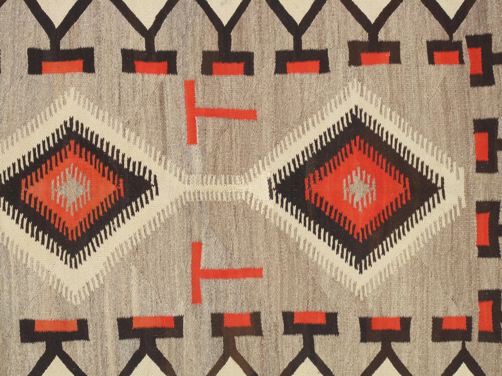 Navajo Diamond Rug in Red and Tan, actual catalog view 5