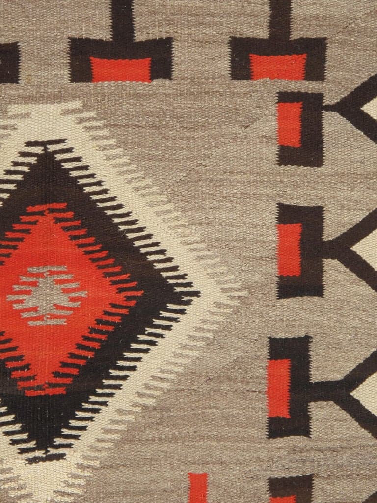 Navajo Diamond Rug in Red and Tan, actual catalog view 2