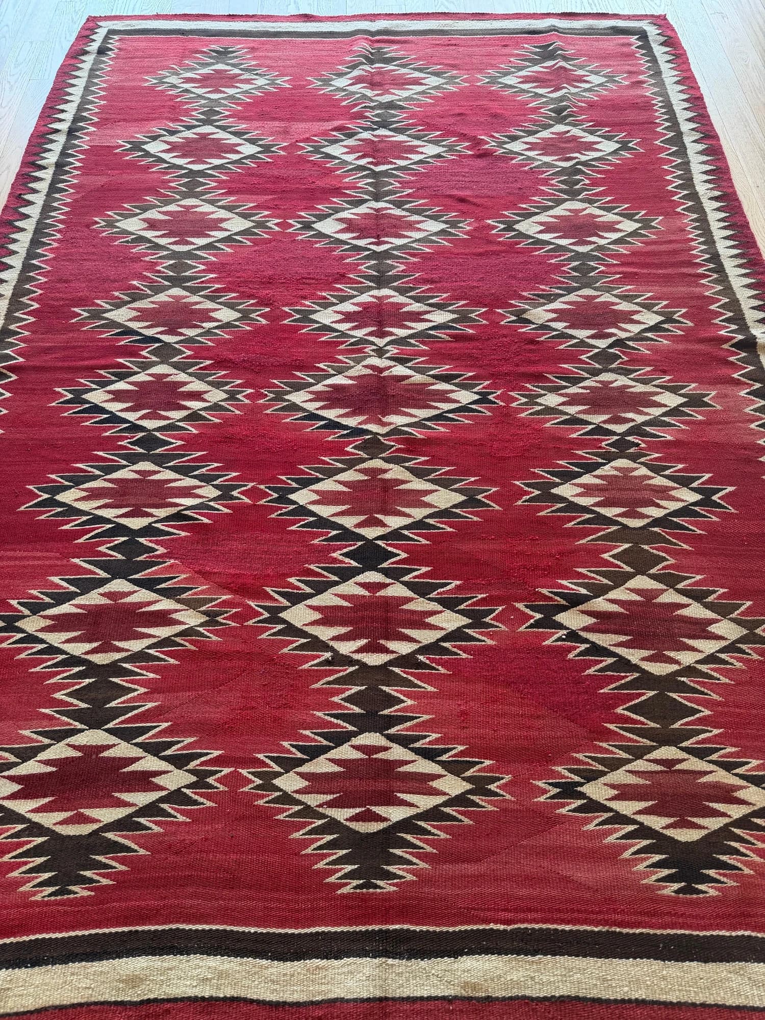 Navajo Red Field Rug, circa 1900, actual catalog view 8