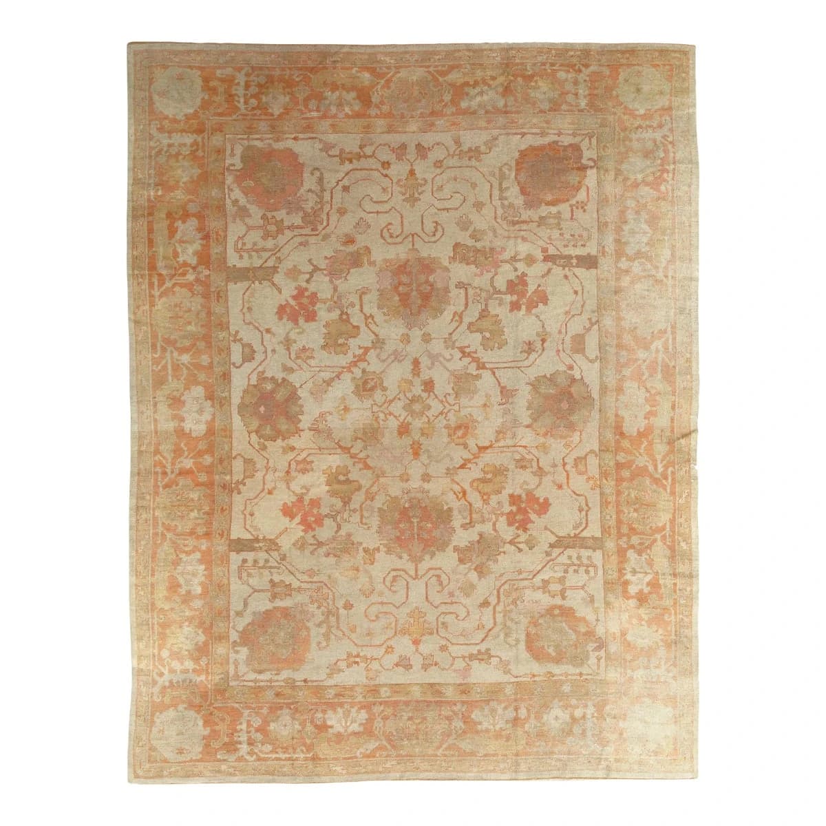 Antique Turkish Oushak Beige
