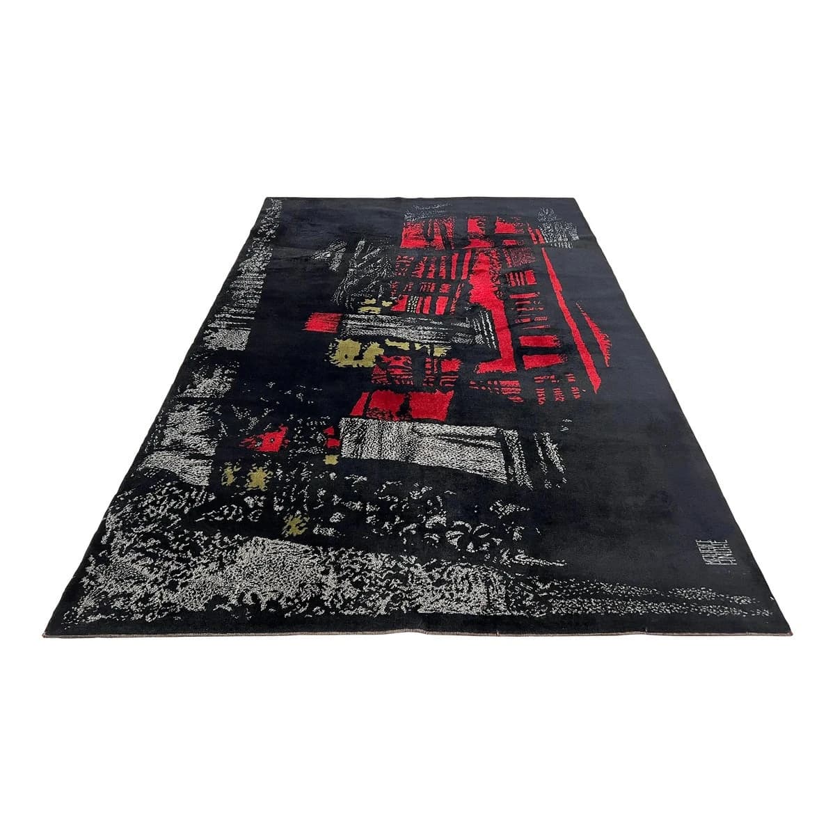 1950 French Hand Woven Rug Signed by Maurice Andre