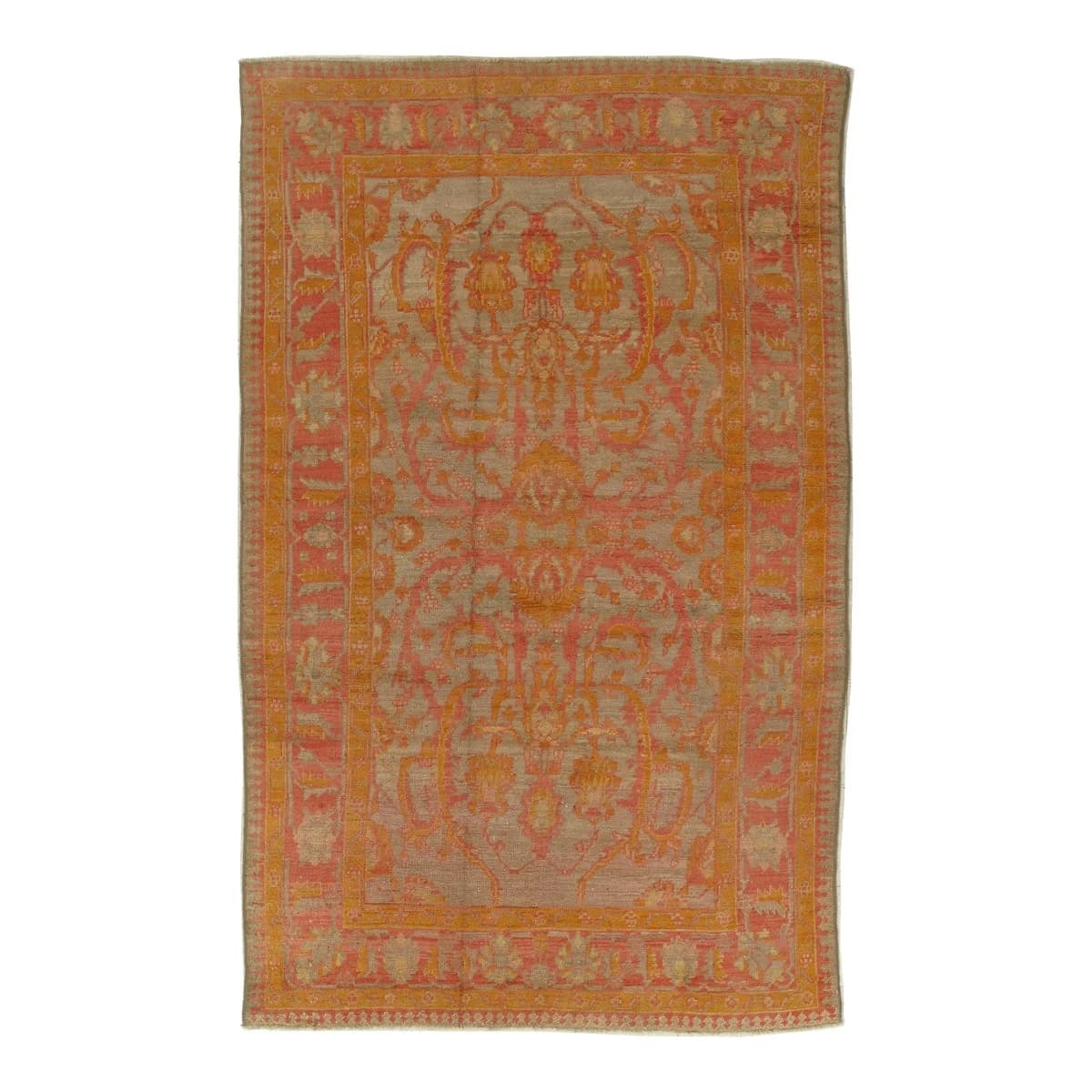 Antique Oushak Turkish Saffron
