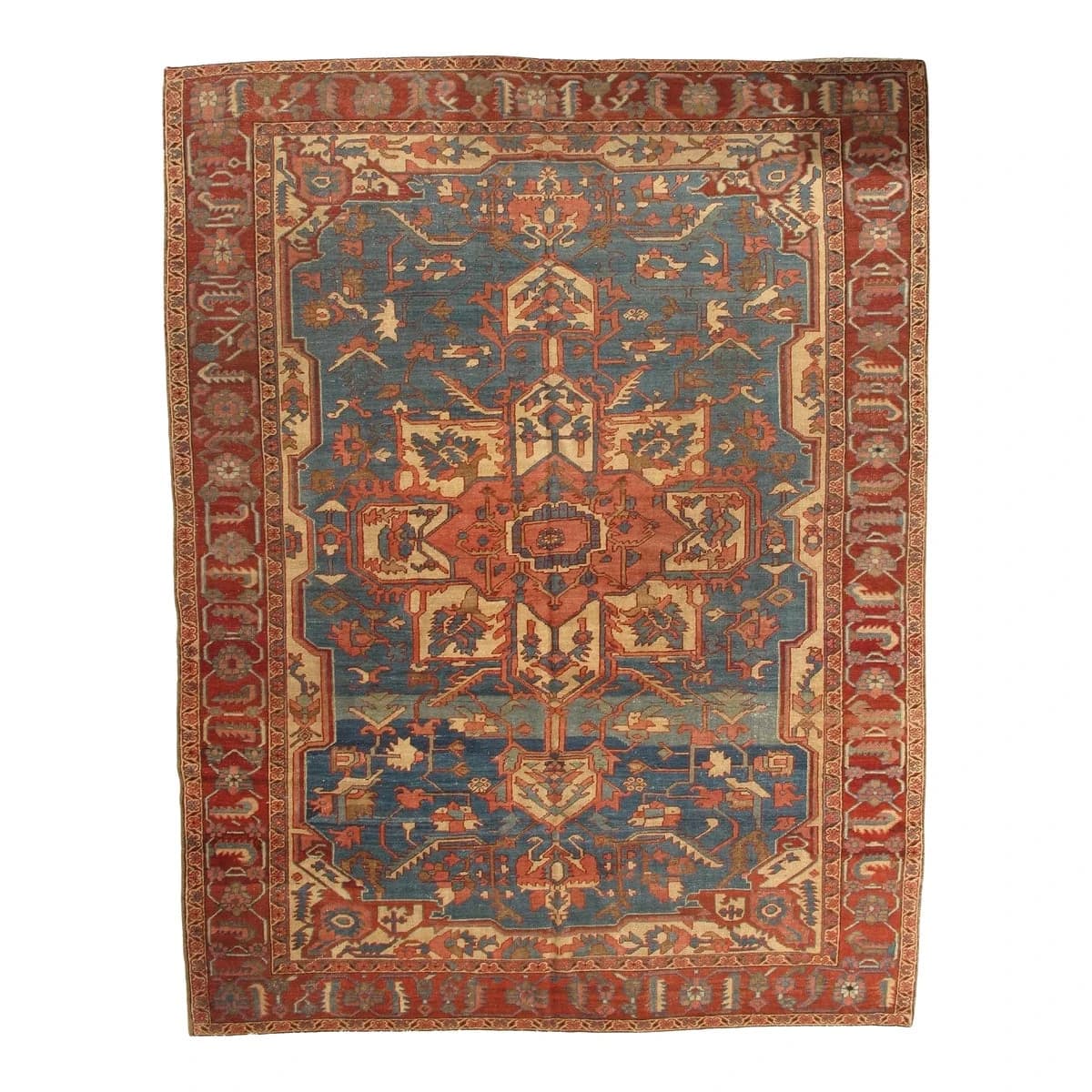 Antique Persian Serapi Light Blue