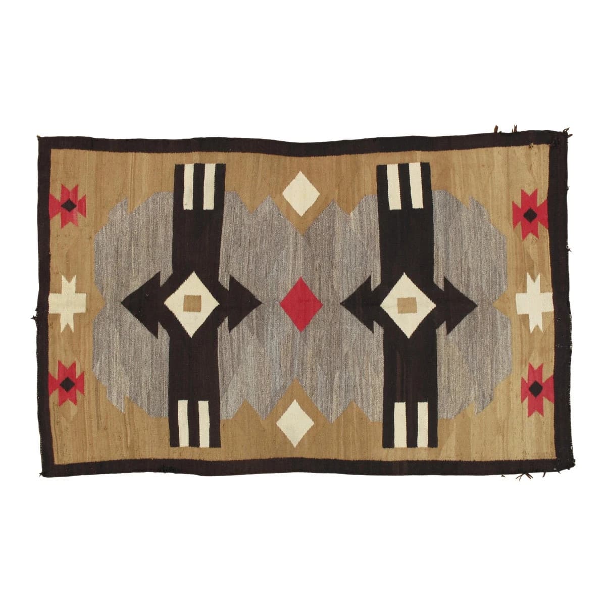 20th Century Folk Art Navajo Style Rug 4'6"x7'