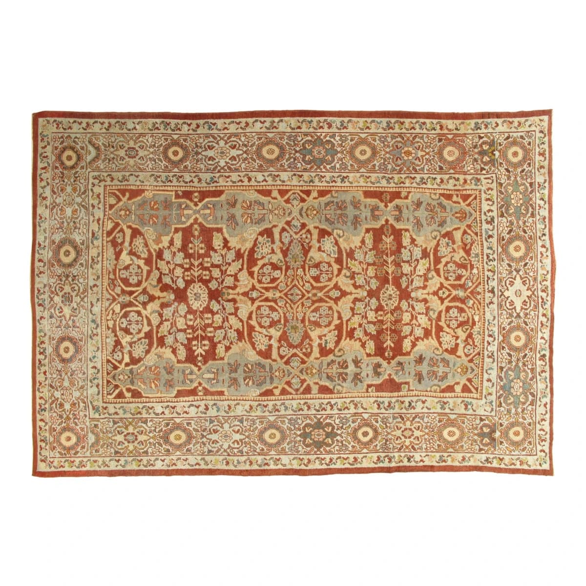Late 19th Century Antique Persian Mahal Rug 8′5″ × 12′