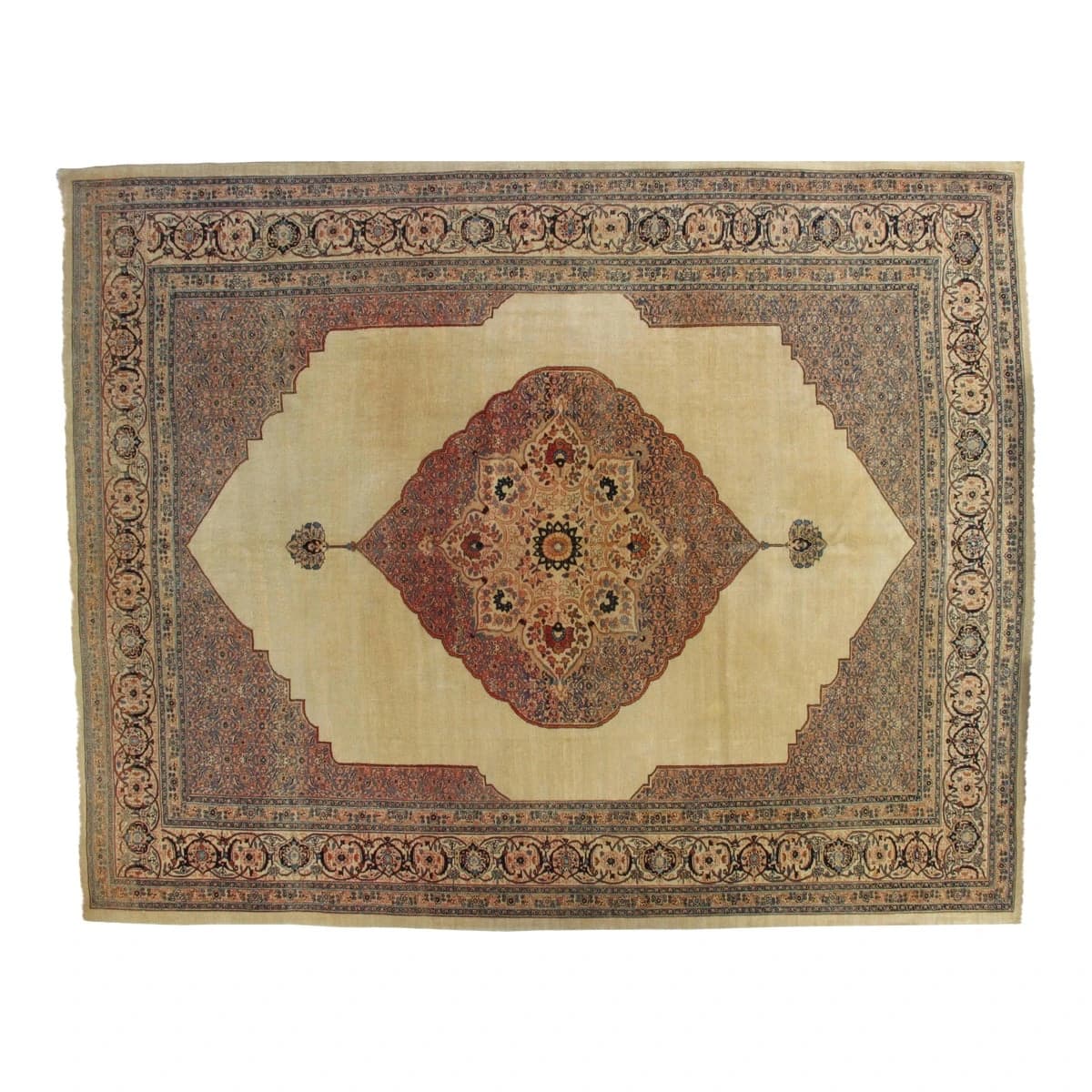 Antique Tabriz Hadji Jalili Persian Rug 9'9x12'4