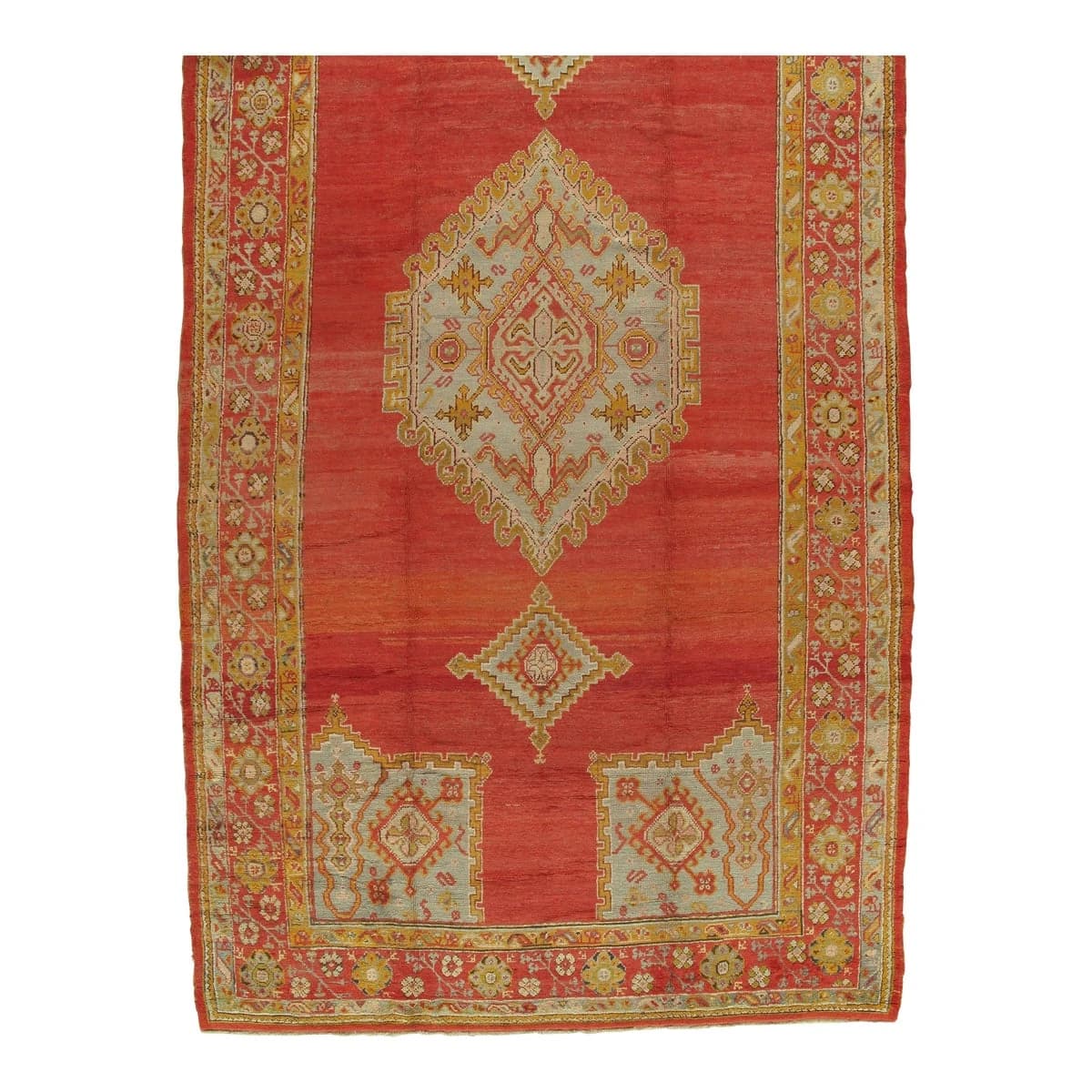 Antique Turkish Oushak Rug