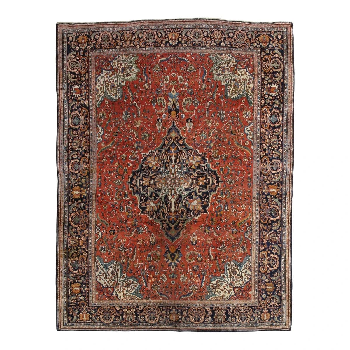 Antique Farahan Sarouk Rug