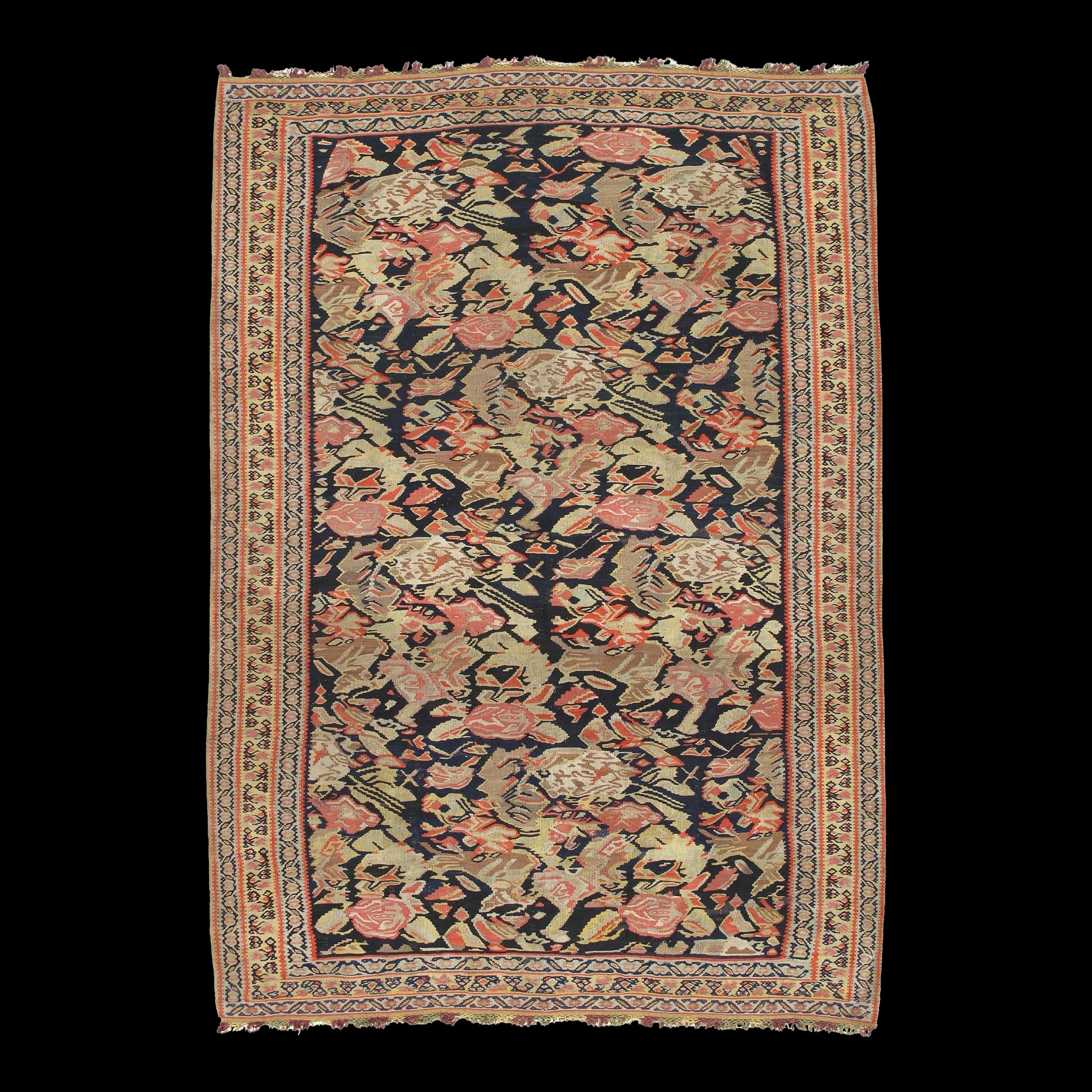 Senneh Rug with Silk Foundation