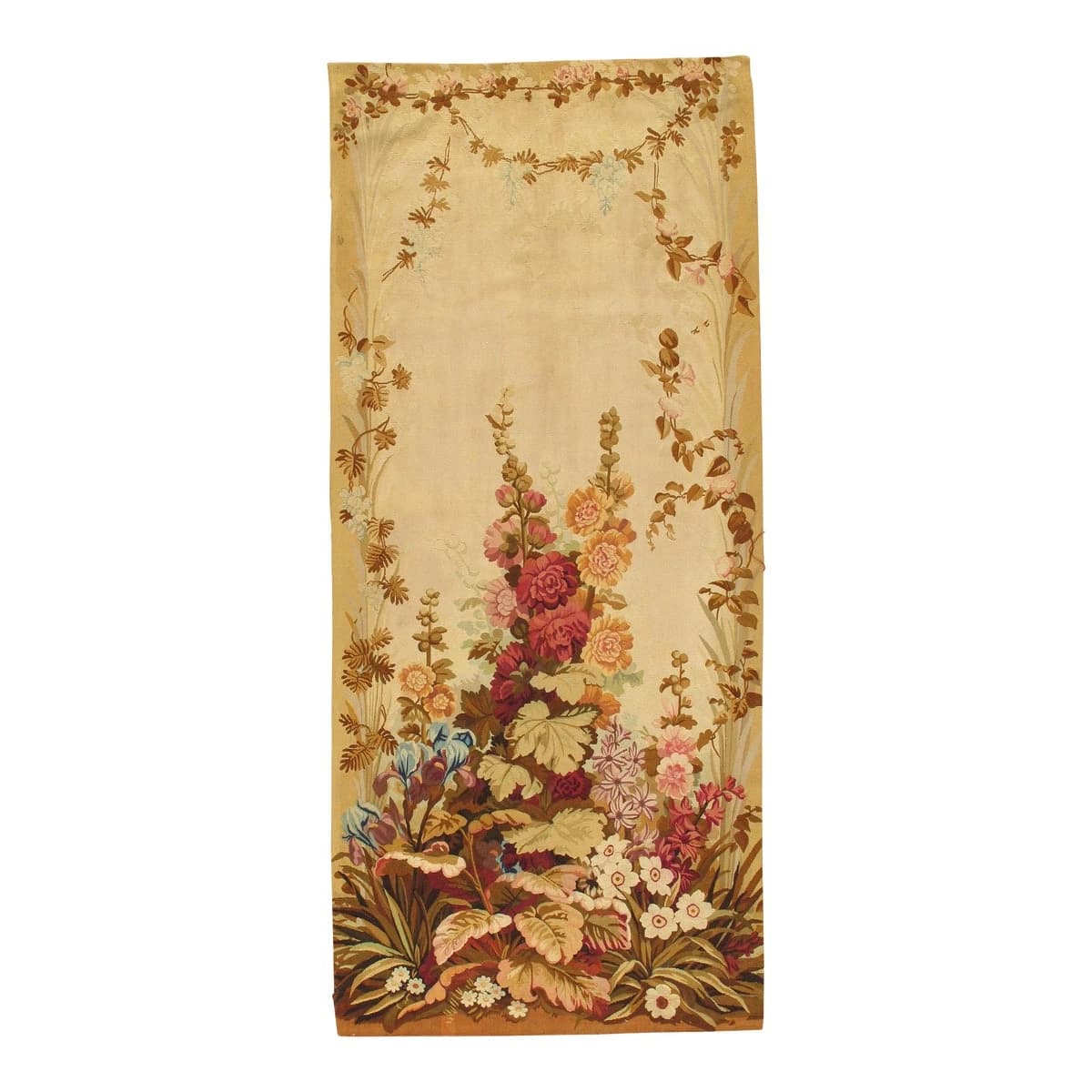 Antique French Tapestry Circa 1900 in Soft Autumnal Colors