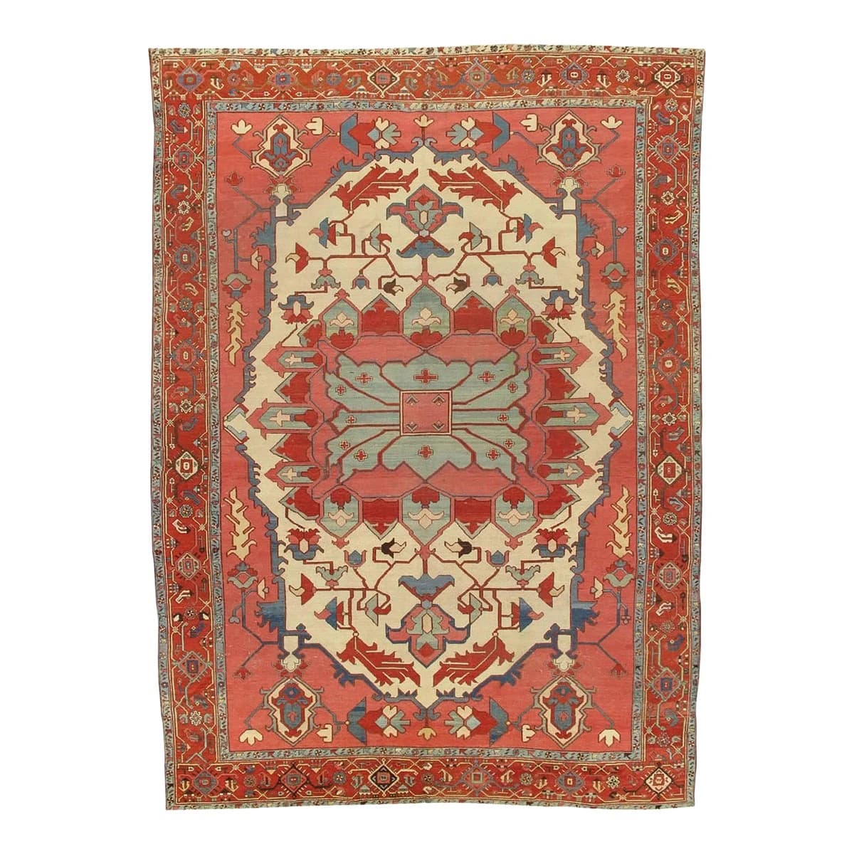 Antique Persian Serapi Carpet