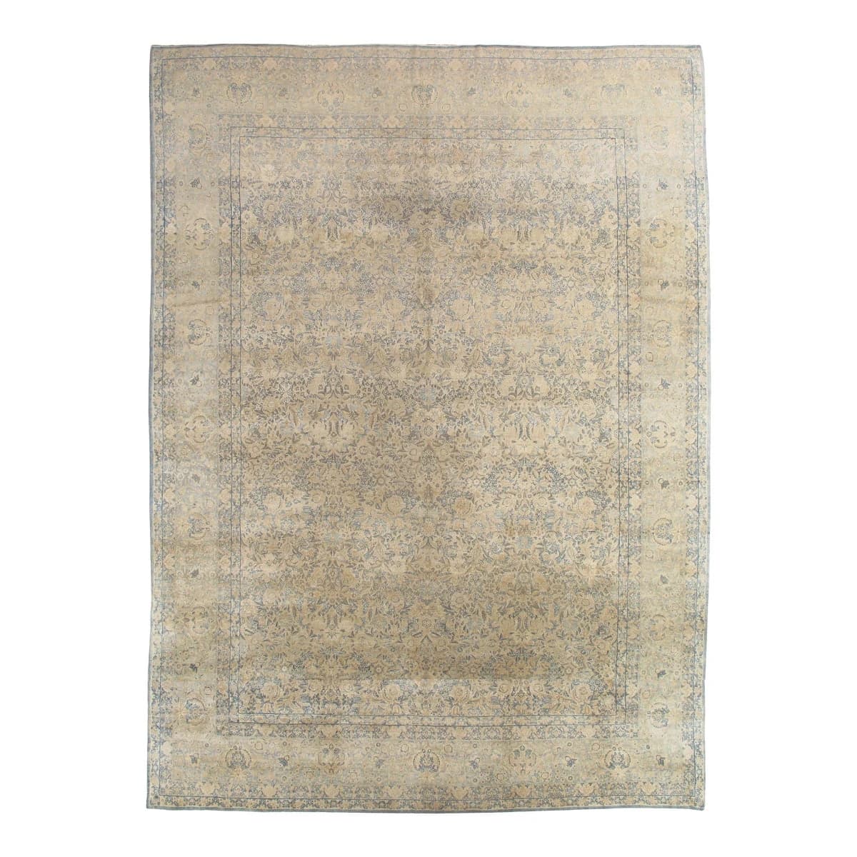 Antique Persian Lavar Kerman Carpet