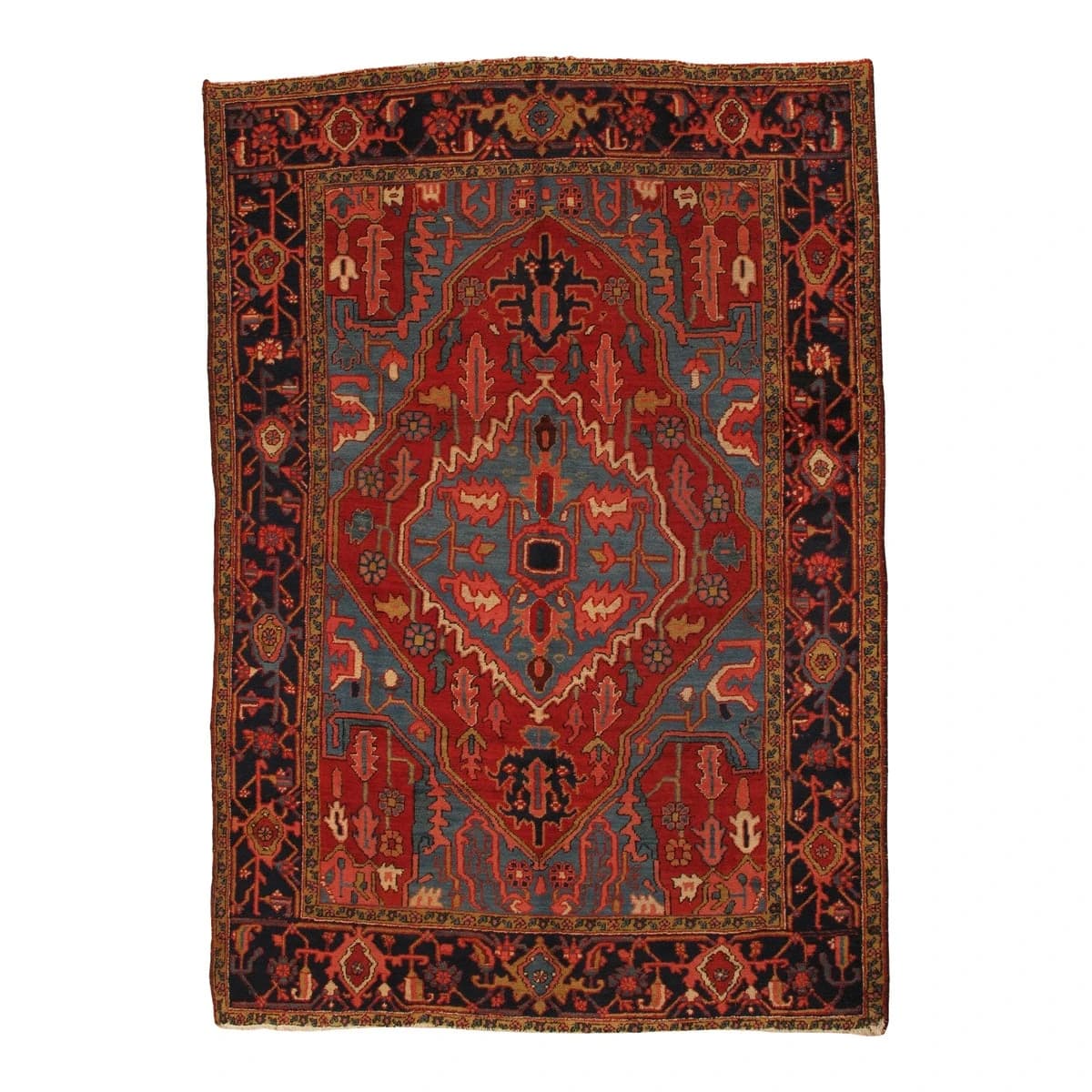 Antique Persian Serapi Carpet Wool Rug