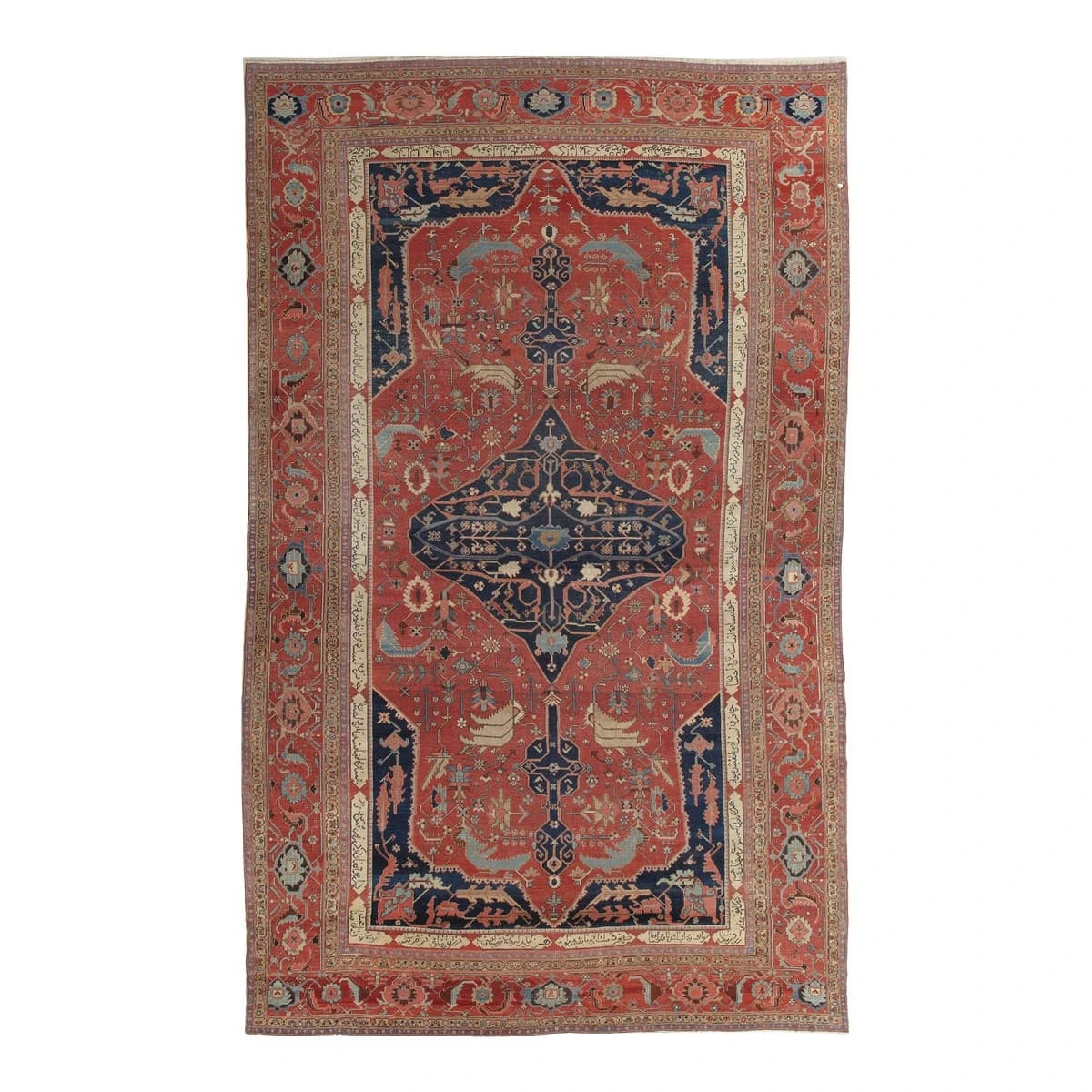 Antique Persian Serapi Carpet