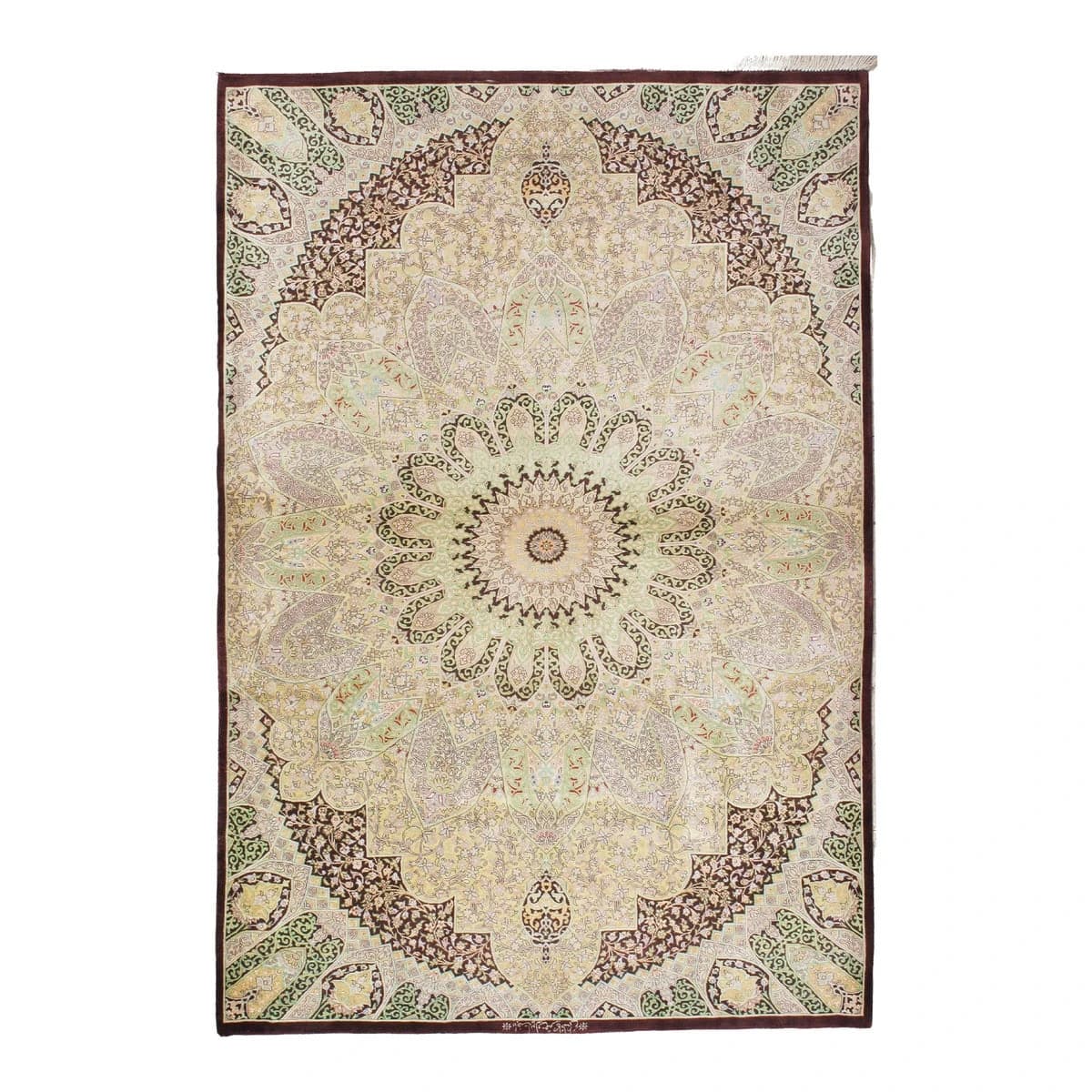 Late 20th Century Finely Woven Persian Silk Qum