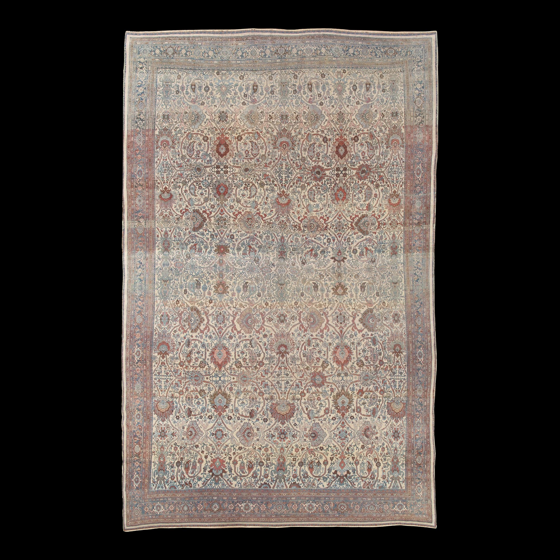 Bijar Carpet with Light Blue Border
