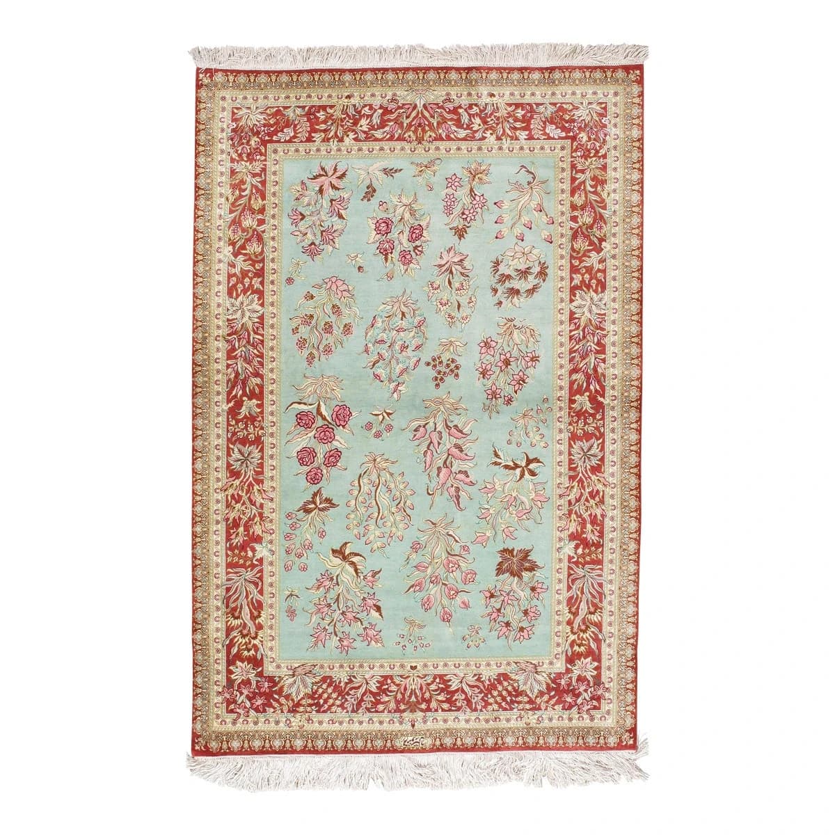 Late 20th Century Finely Woven Persian Silk Qum