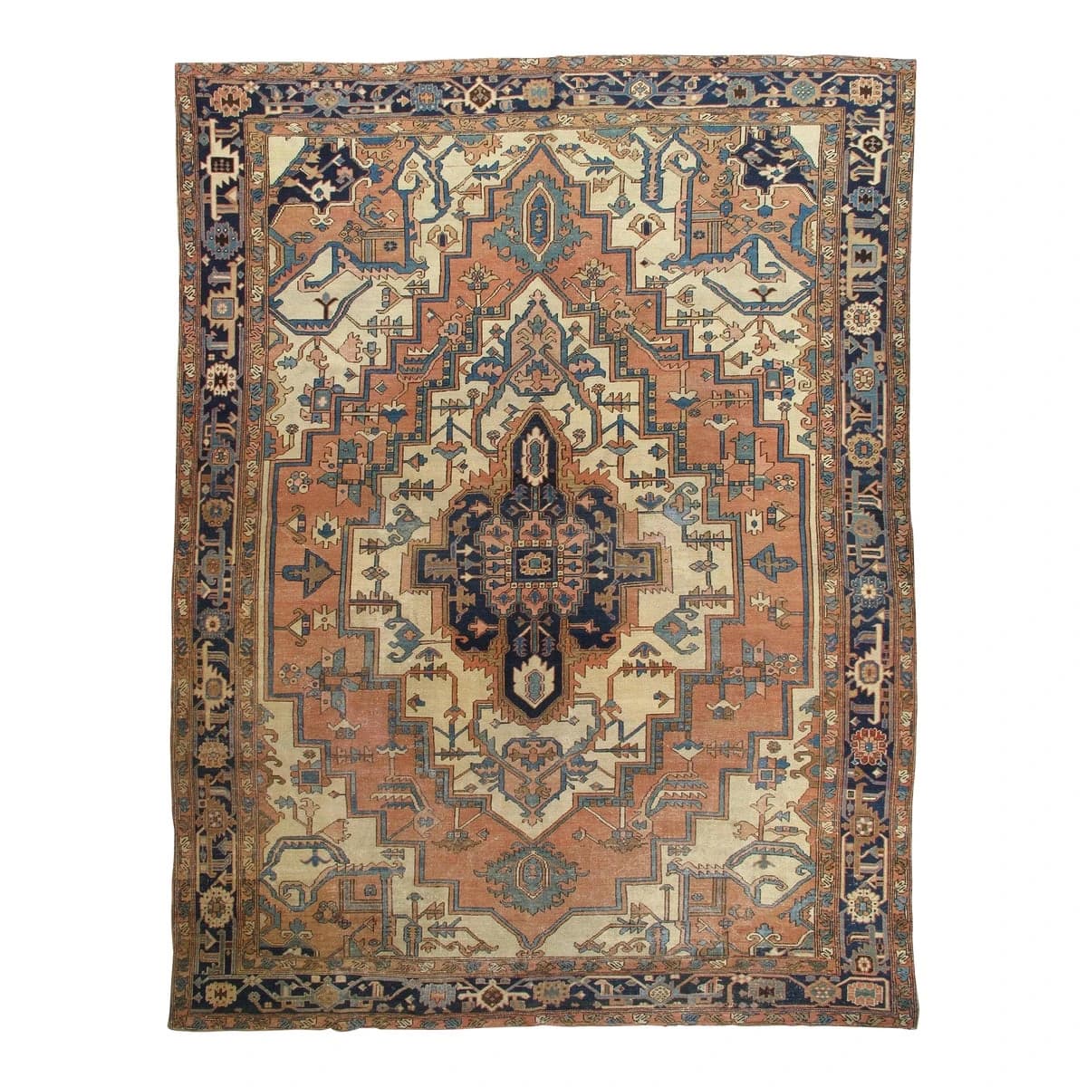Antique Persian Serapi Carpet