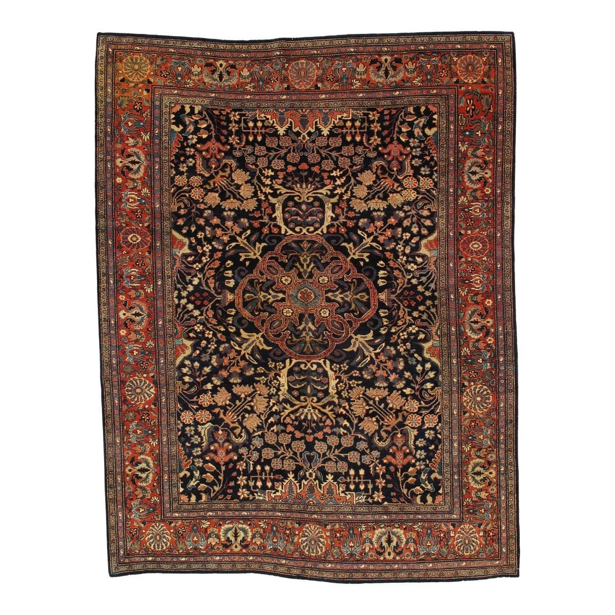 Antique Farahan Sarouk Carpet