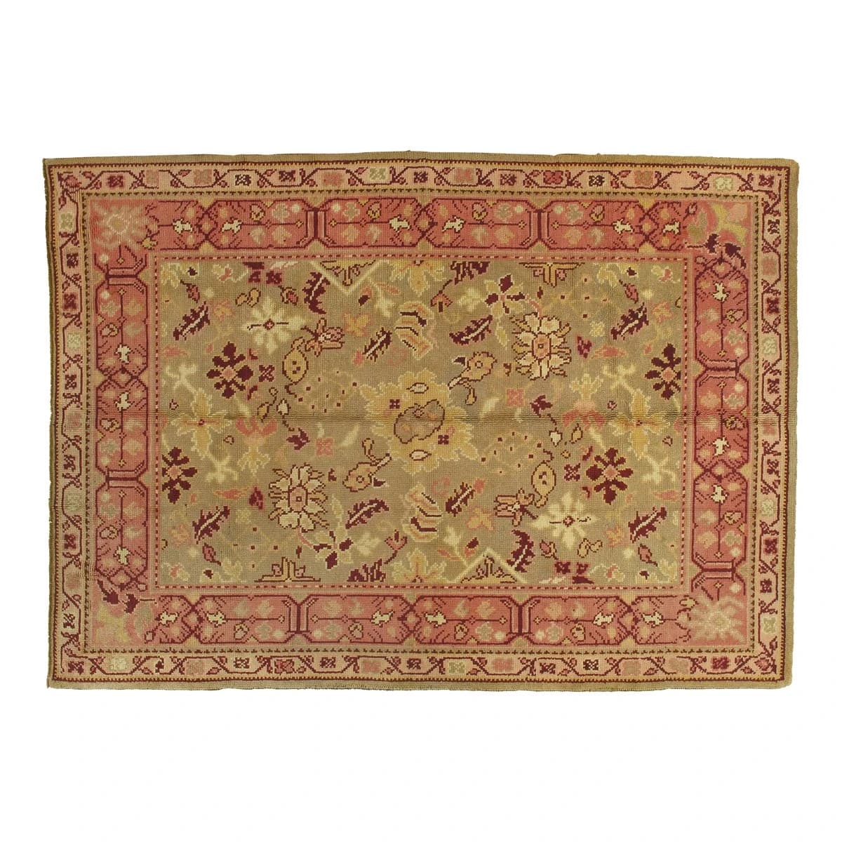 Early 20th Century Antique Oushak Rug