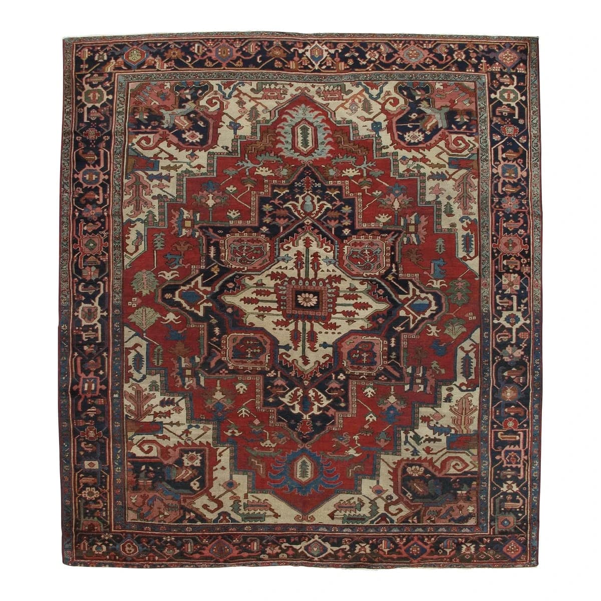 Antique Handsome Serapi Carpet