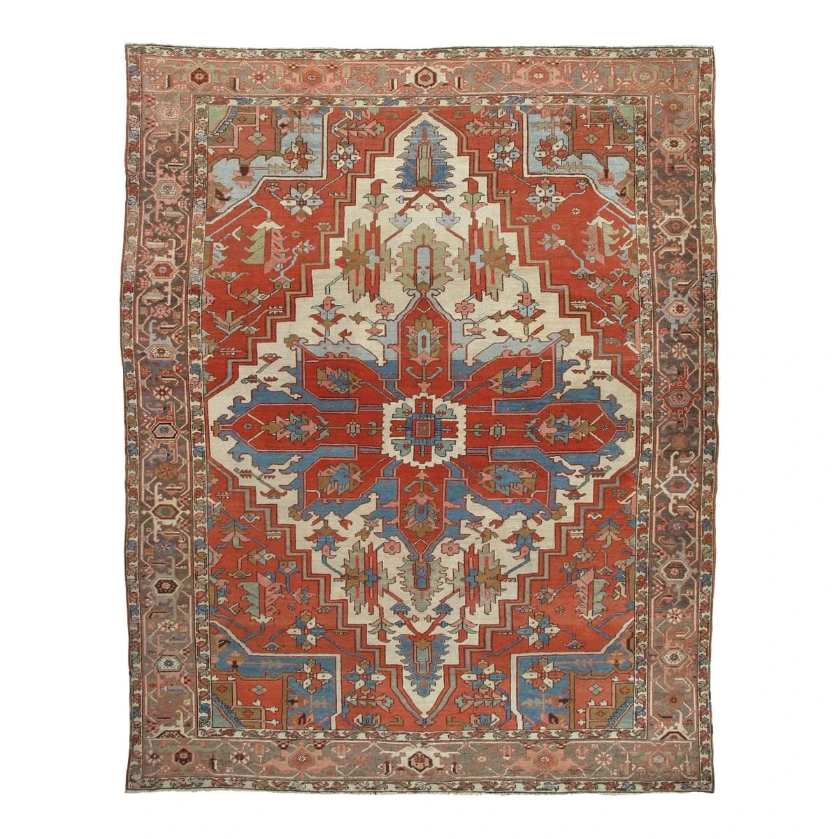 Antique Persian Serapi Rug