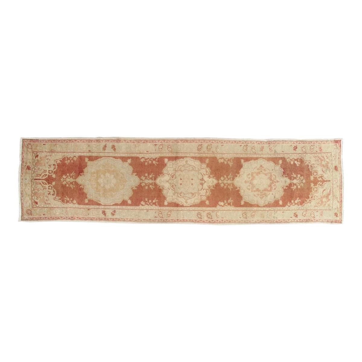 Early 20th Century Antique Oushak Turkish Runner Rug
