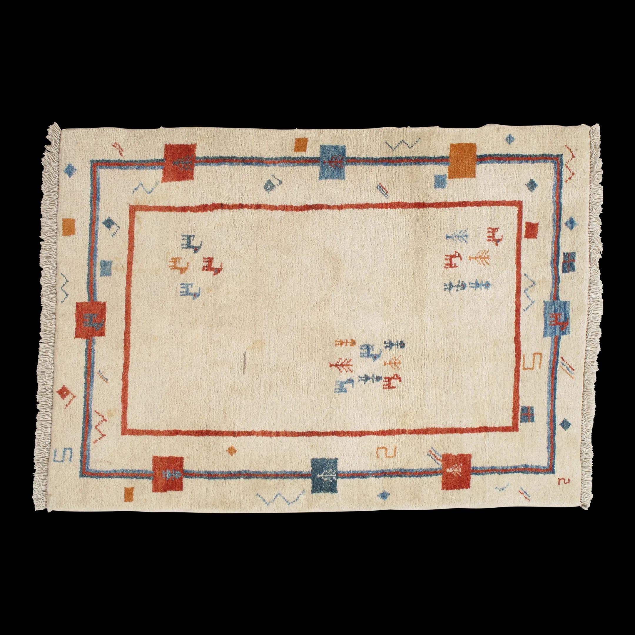 Gabbeh Rug in Creamy Ivory