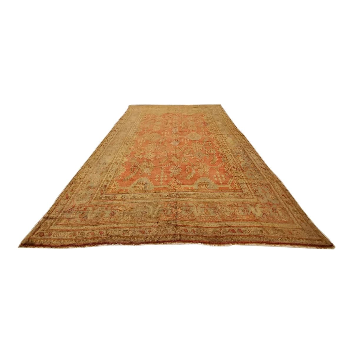 Early 20th Century Antique Oushak Carpet