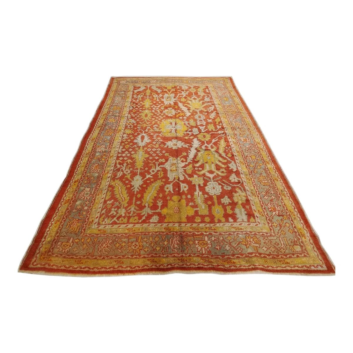 Late 19th Century Antique Oushak Carpet