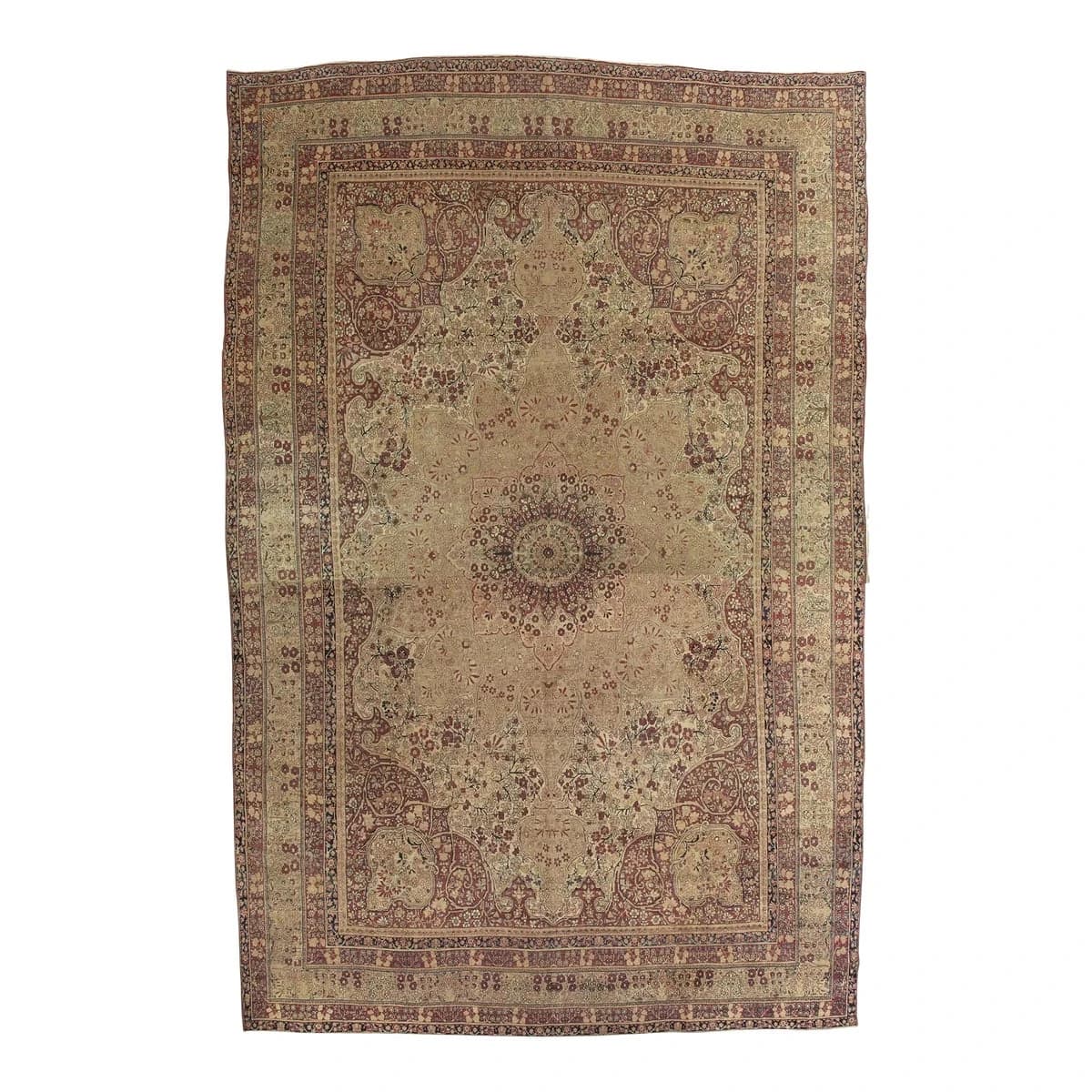 Late 19th Century Antique Lavar Kerman Carpet
