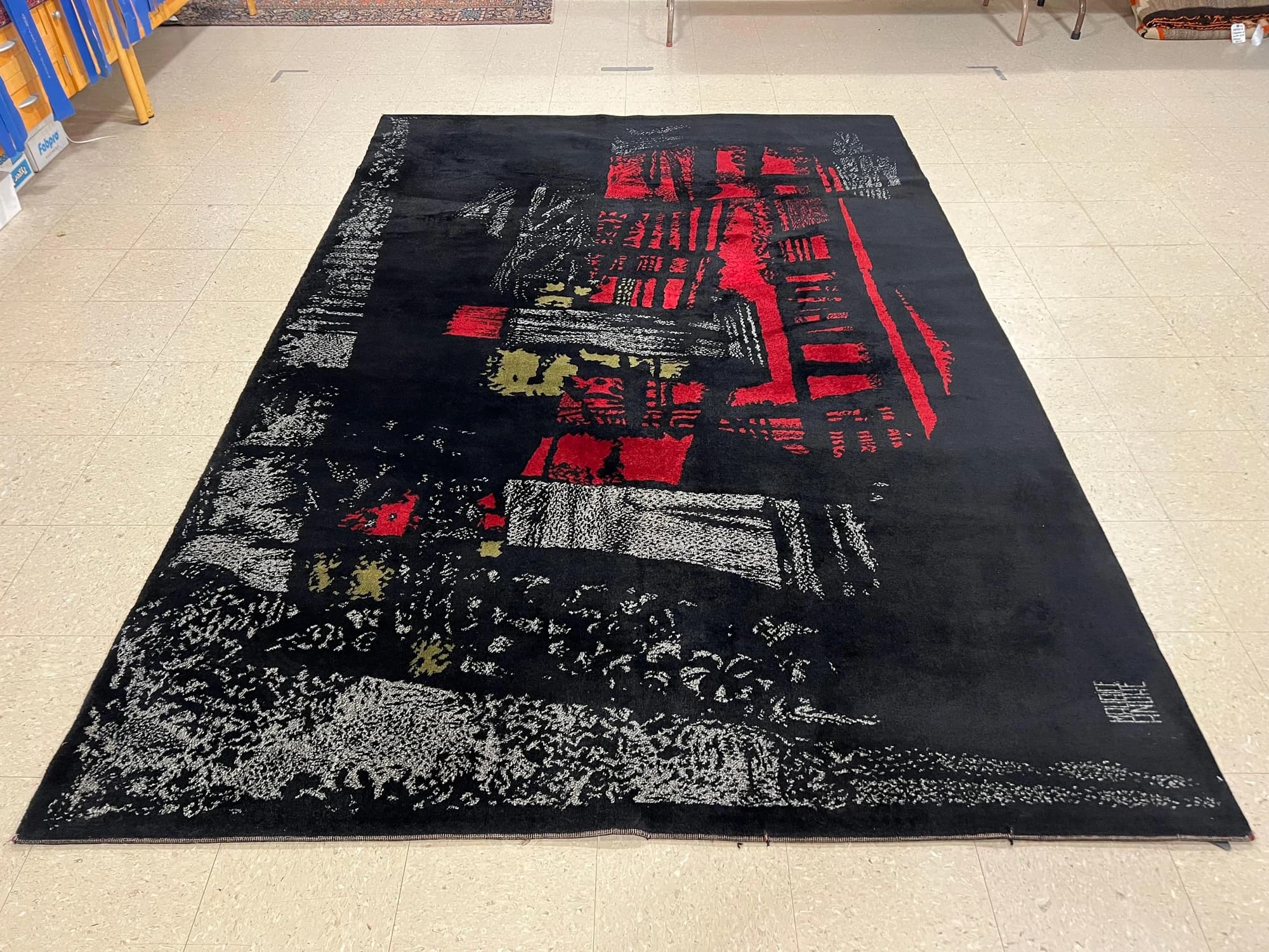Maurice André Wool Rug, circa 1950, actual catalog view 4