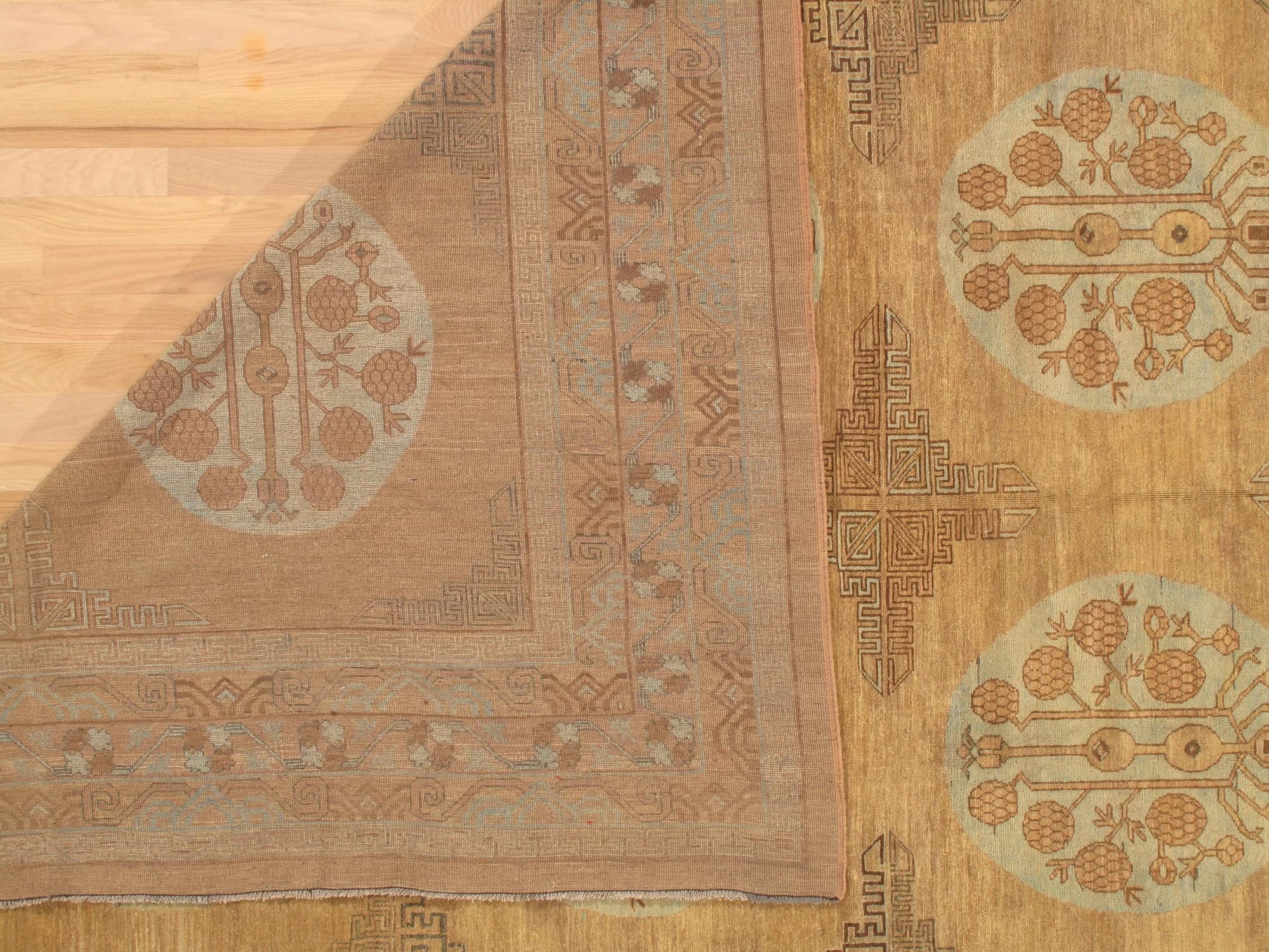 Khotan in Blue and Caramel, actual catalog view 6