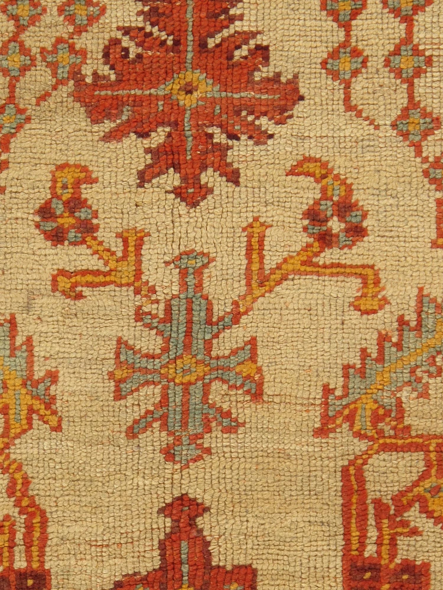 Oushak Carpet in Ivory and Terracotta, actual catalog view 5