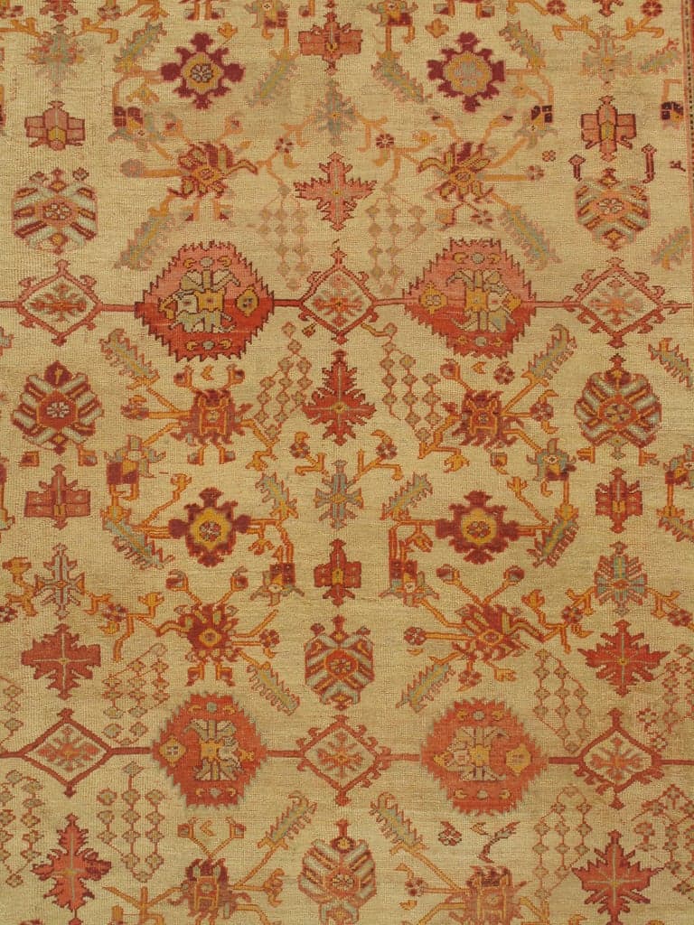 Oushak Carpet in Ivory and Terracotta, actual catalog view 2