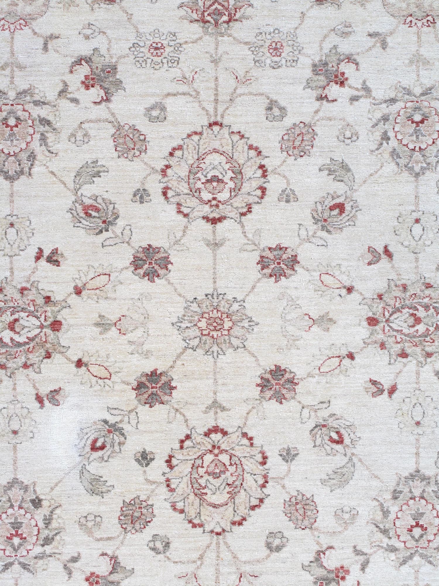 Peshawar Carpet in Ivory and Coral, actual catalog view 7