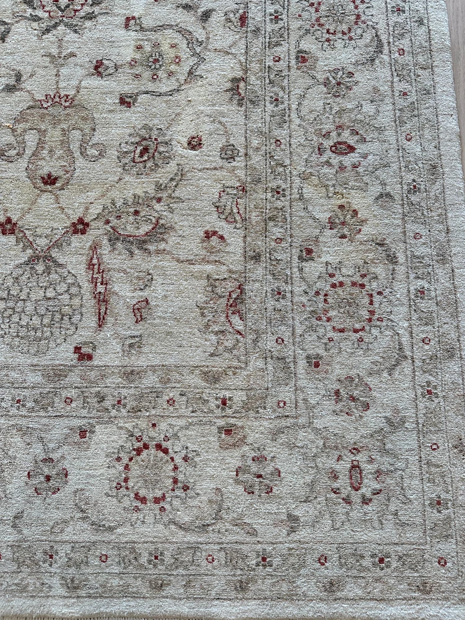 Peshawar Carpet in Ivory and Coral, actual catalog view 11