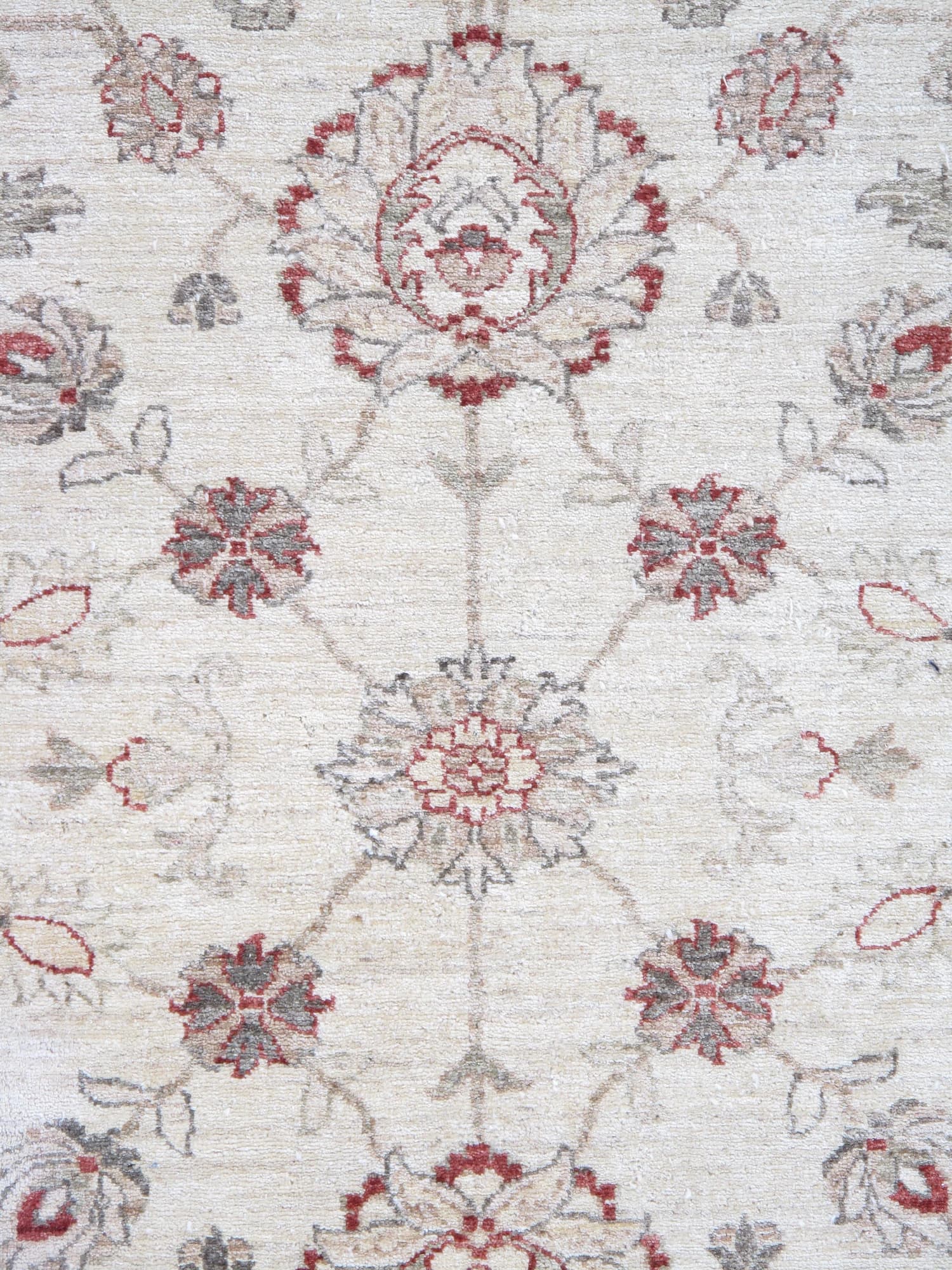 Peshawar Carpet in Ivory and Coral, actual catalog view 6