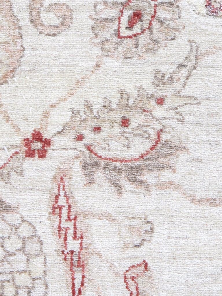 Peshawar Carpet in Ivory and Coral, actual catalog view 2