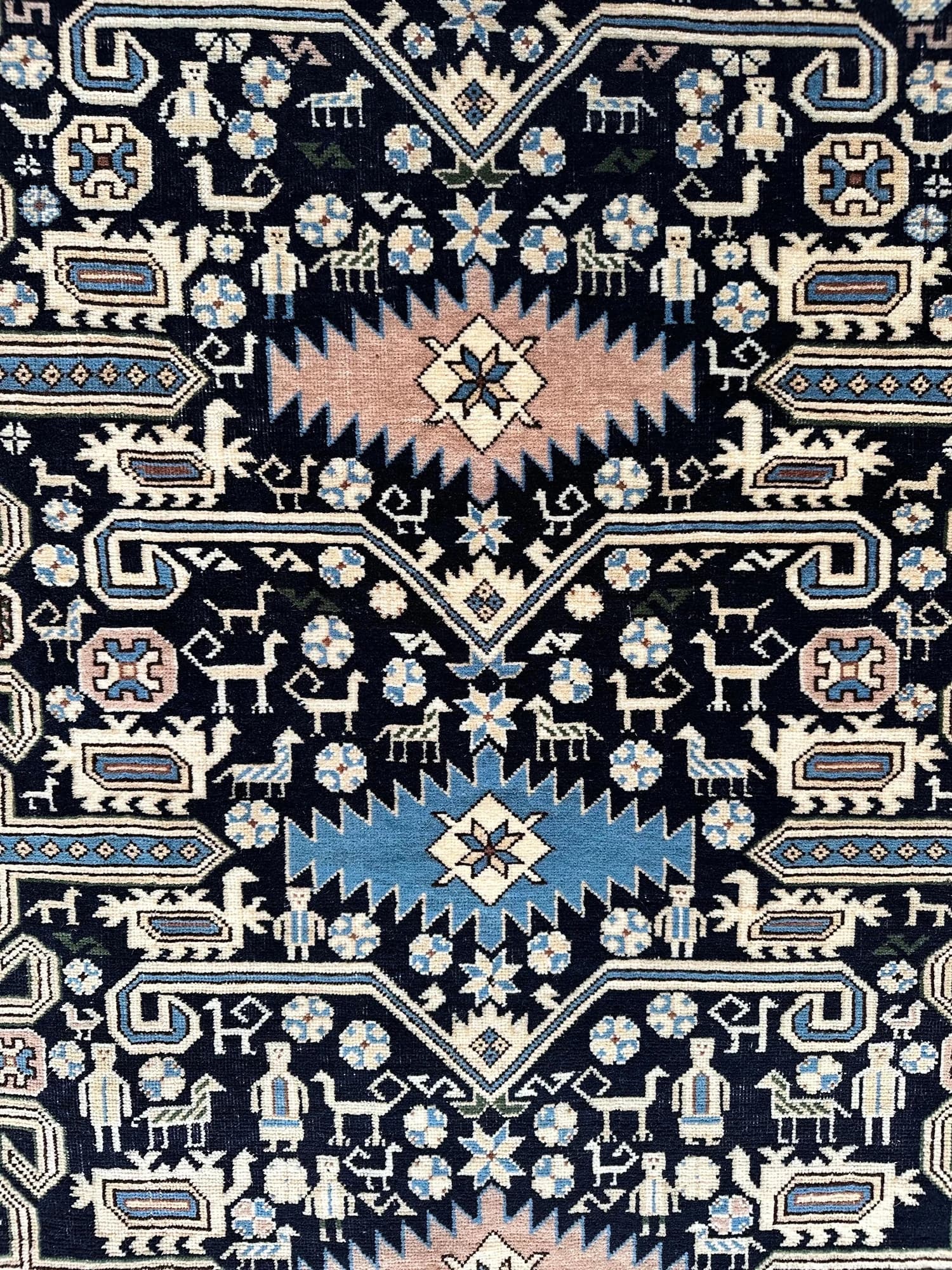 Shirvan Rug in Navy and Ivory, actual catalog view 9