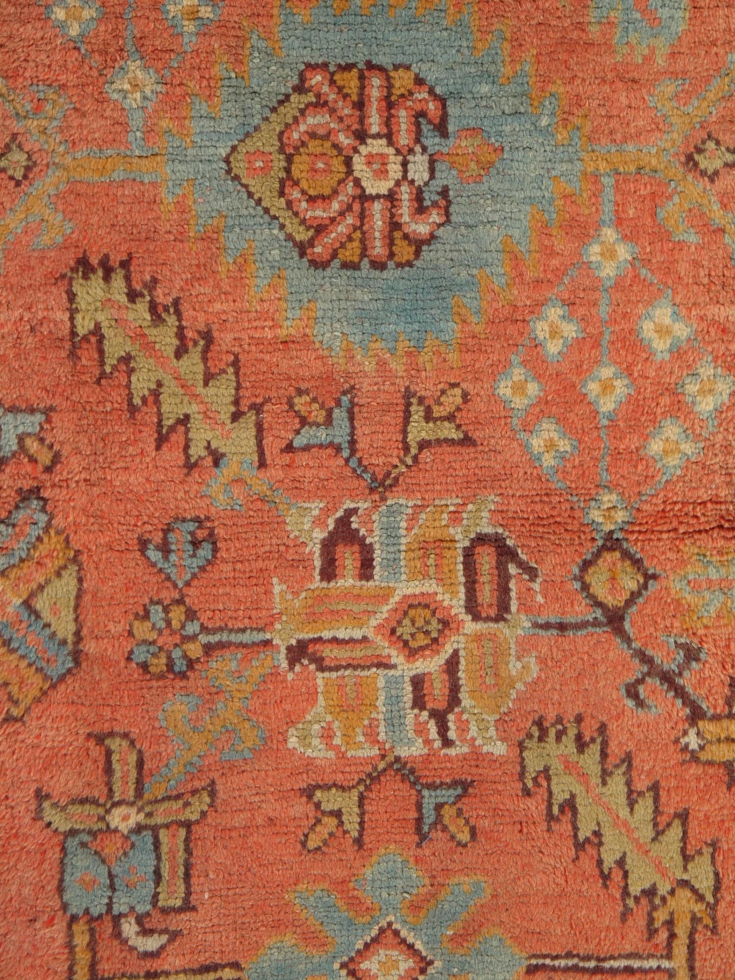 Oushak Runner in Coral and Blue, actual catalog view 5