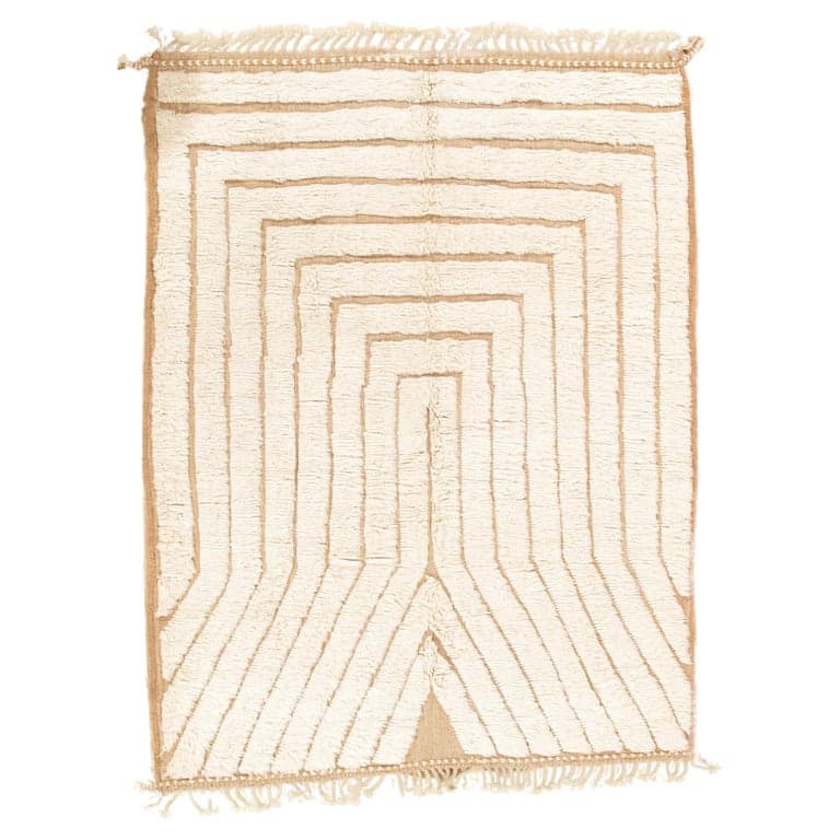 Moroccan Rug in Cream and Tan