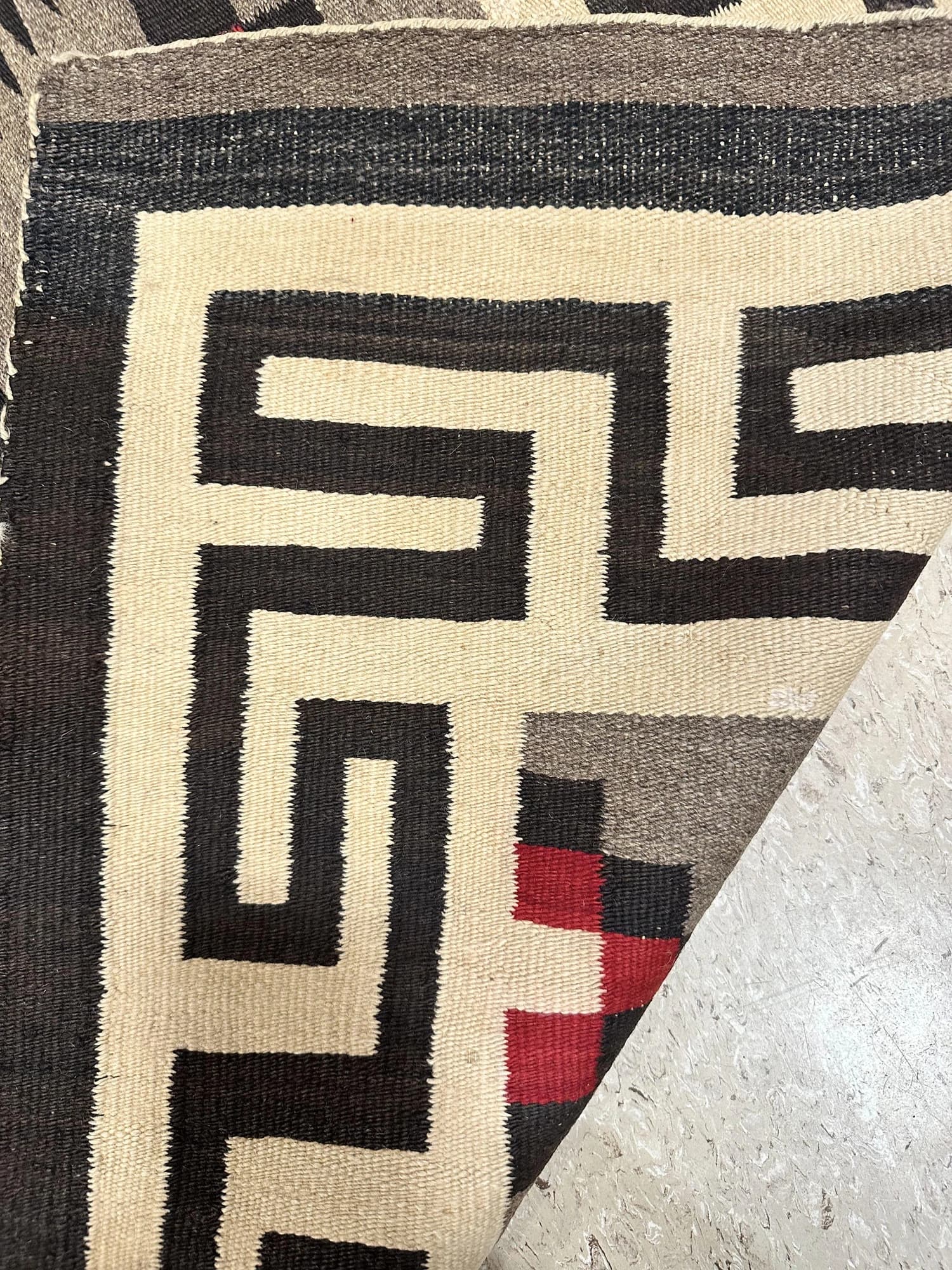 Navajo Rug in Red, Black and Ivory, actual catalog view 8