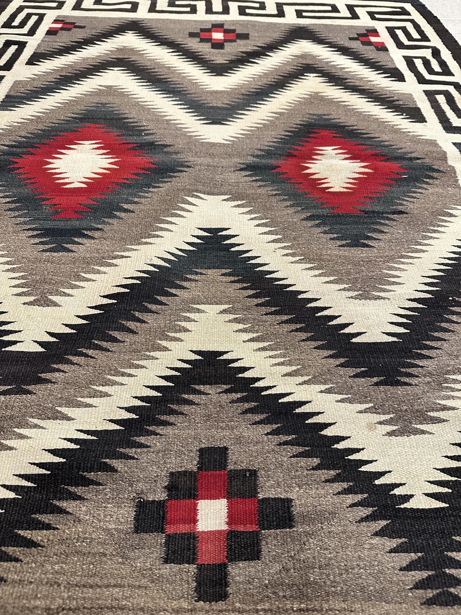 Navajo Rug in Red, Black and Ivory, actual catalog view 6