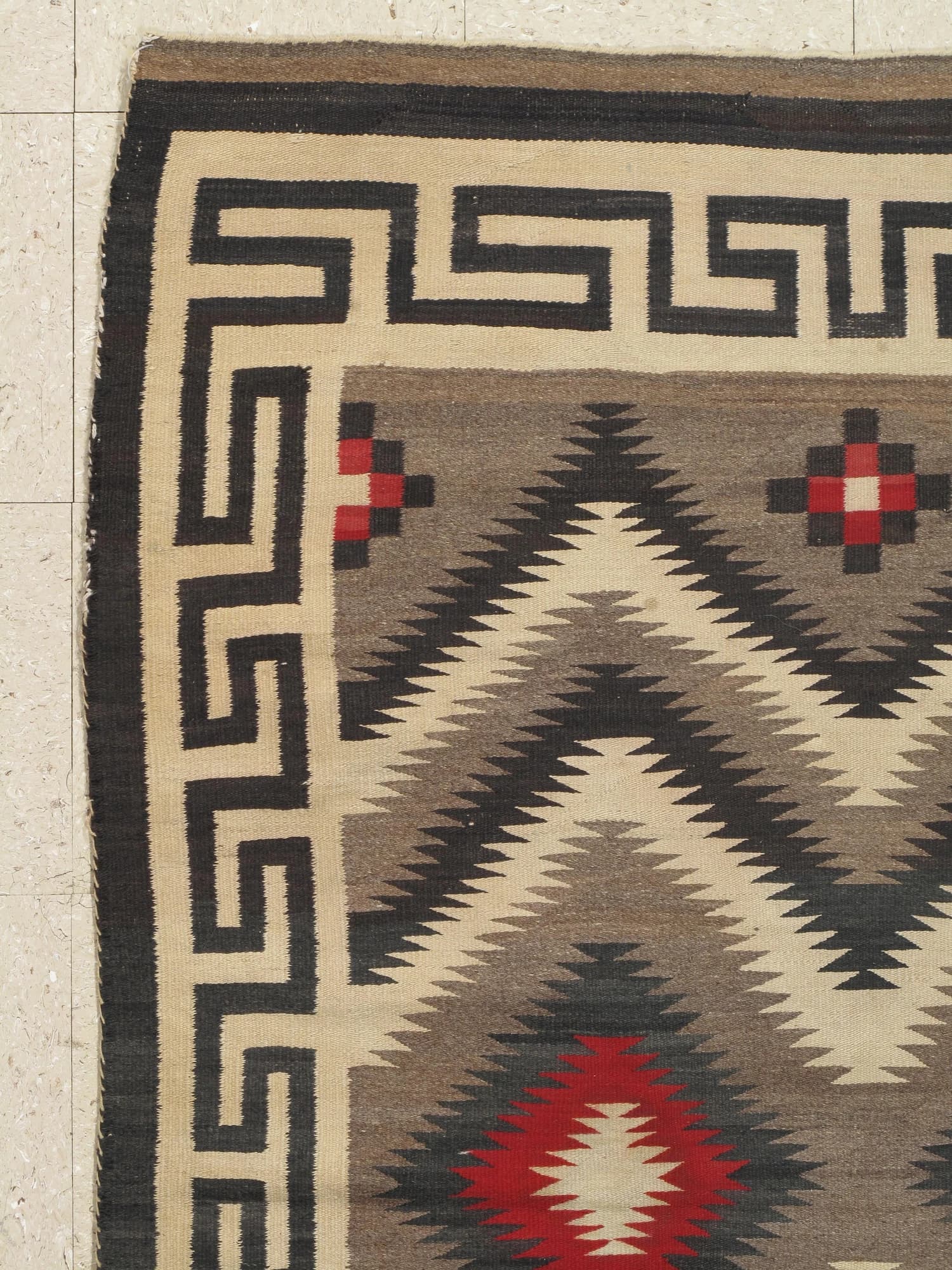 Navajo Rug in Red, Black and Ivory, actual catalog view 3