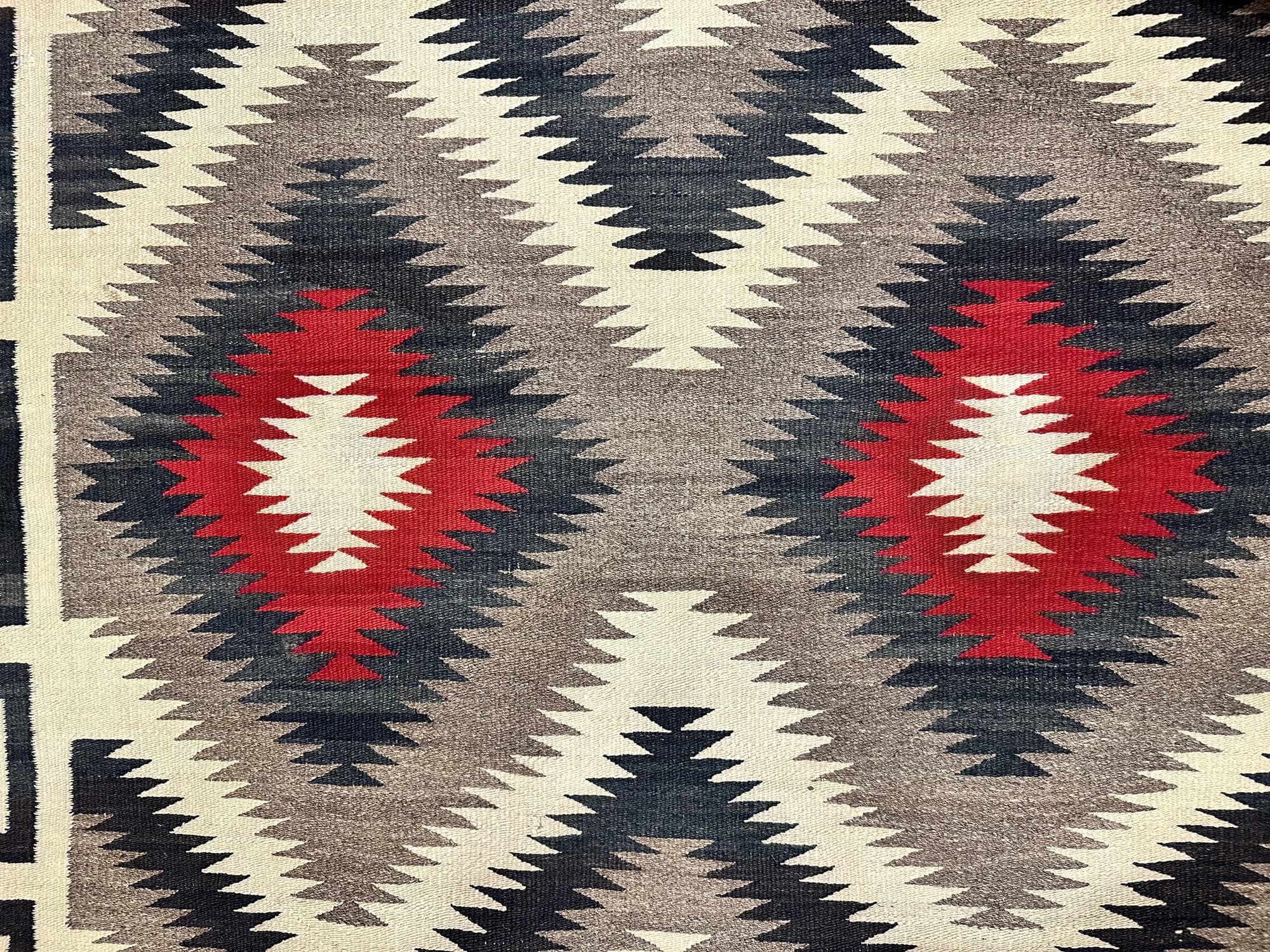 Navajo Rug in Red, Black and Ivory, actual catalog view 9