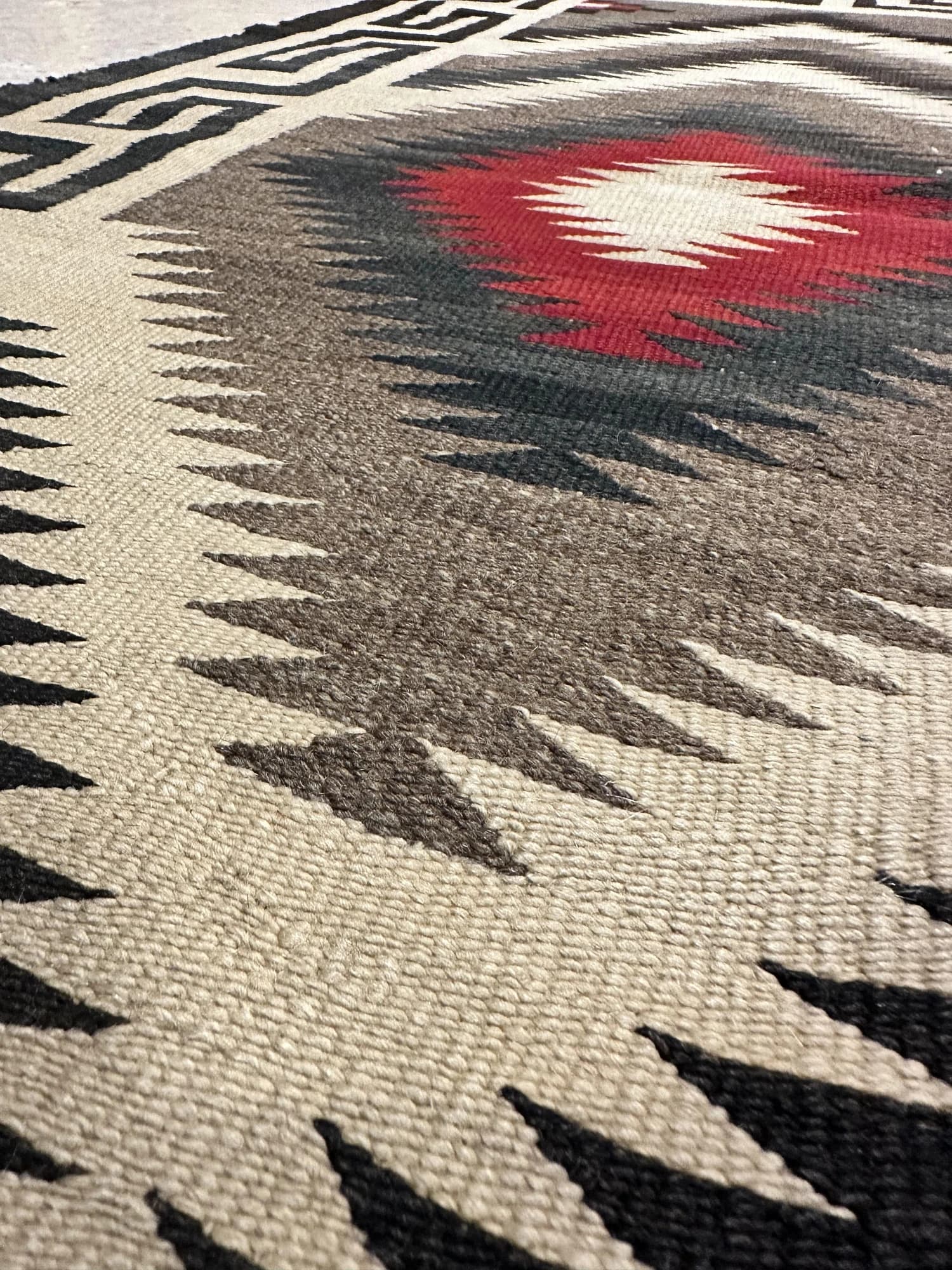 Navajo Rug in Red, Black and Ivory, actual catalog view 7