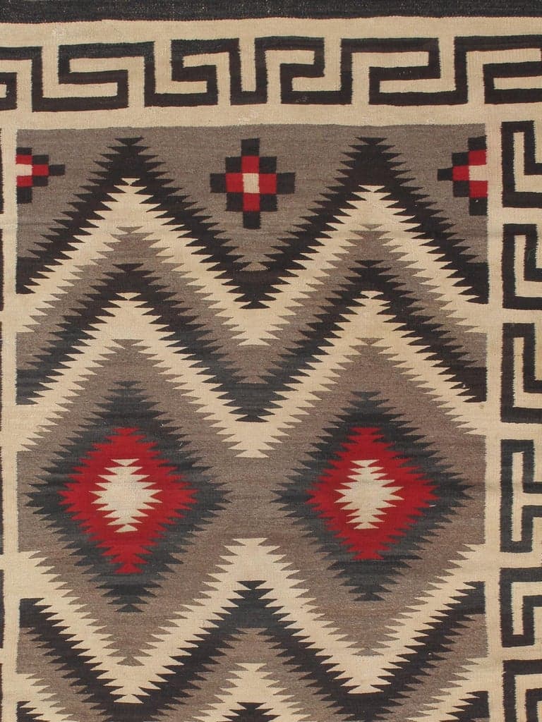 Navajo Rug in Red, Black and Ivory, actual catalog view 2